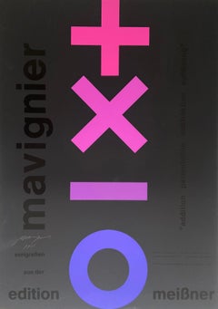 Almir Mavignier, SIGNED by the artist, 1975 Original 5-Color Silkscreen Poster