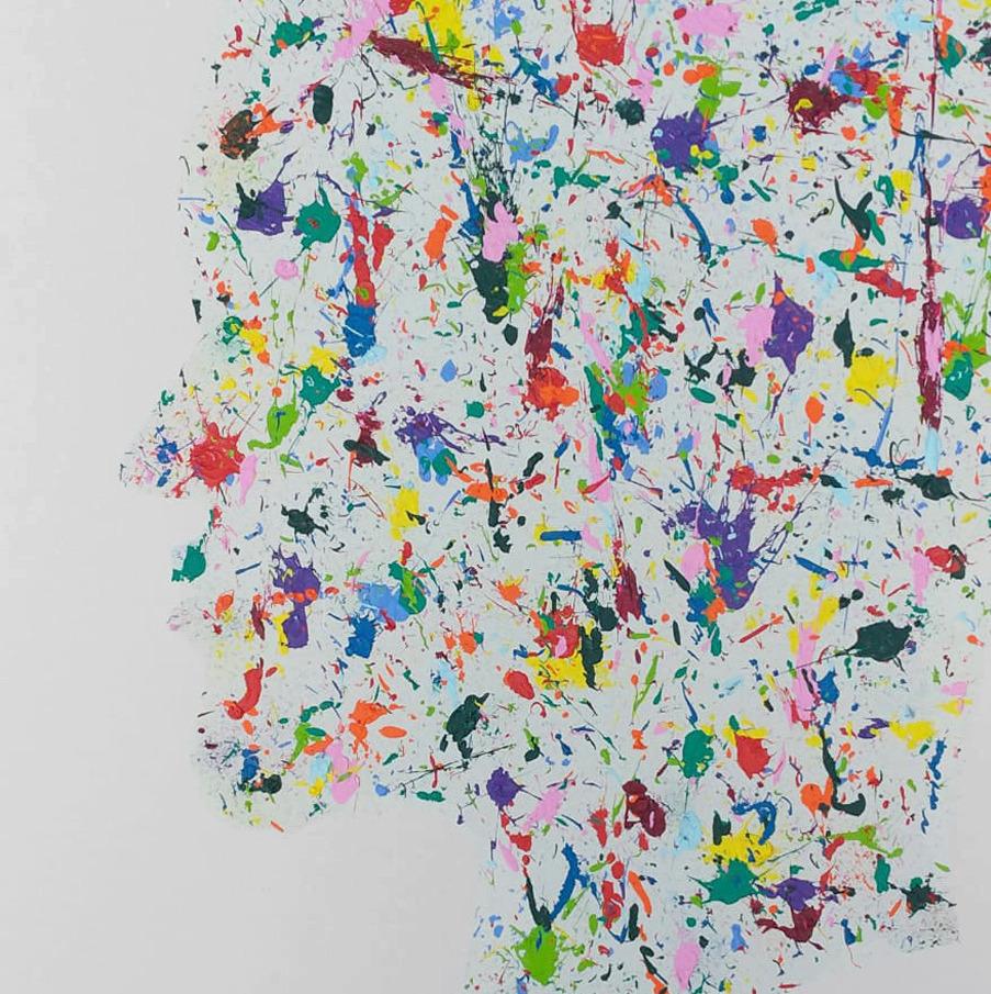 Testa astratta che guarda a sinistra. Dalla serie Head - Painting Contemporaneo di ALMO