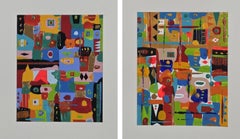 Contempla y Díptico involuntario. De la serie Composición rectangular