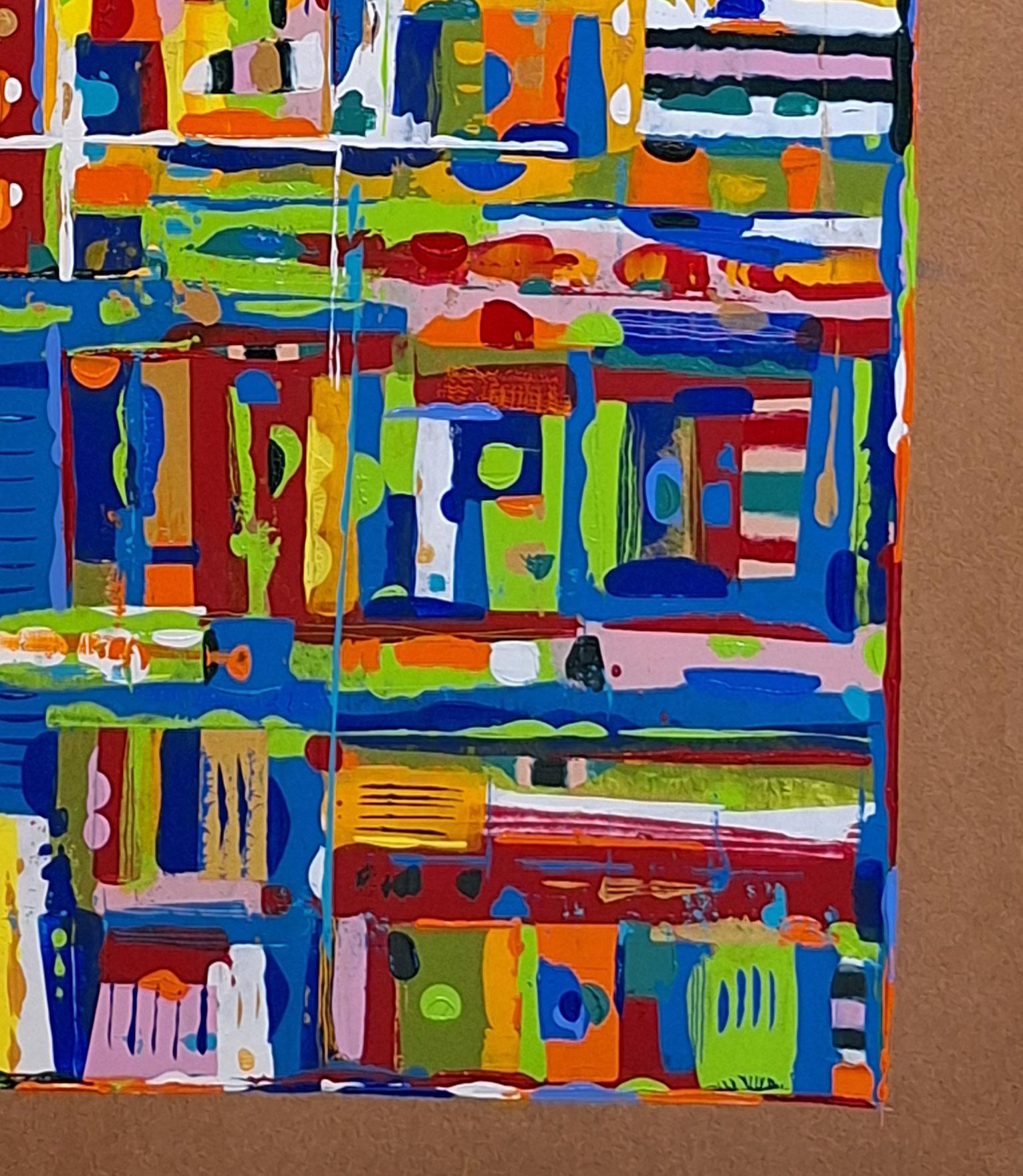 Costruttivismo casuale #1. Dalla serie di esperimenti sull'astrazione - Abstract Painting Marrone di ALMO