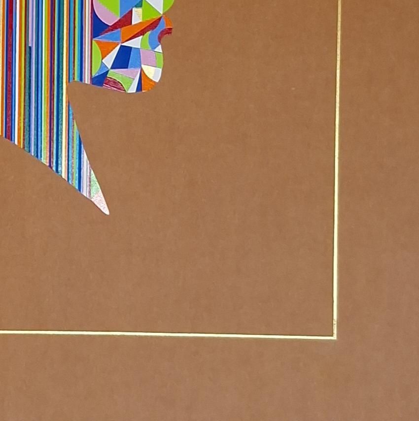 Interventi cellulari #2. Dalla serie Geometric Head - Portrait Painting Marrone di ALMO