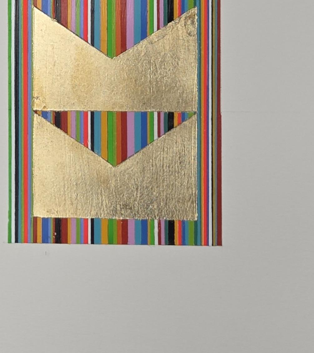 Control. From The Rectangular Composition Series - Brown Abstract Painting by ALMO