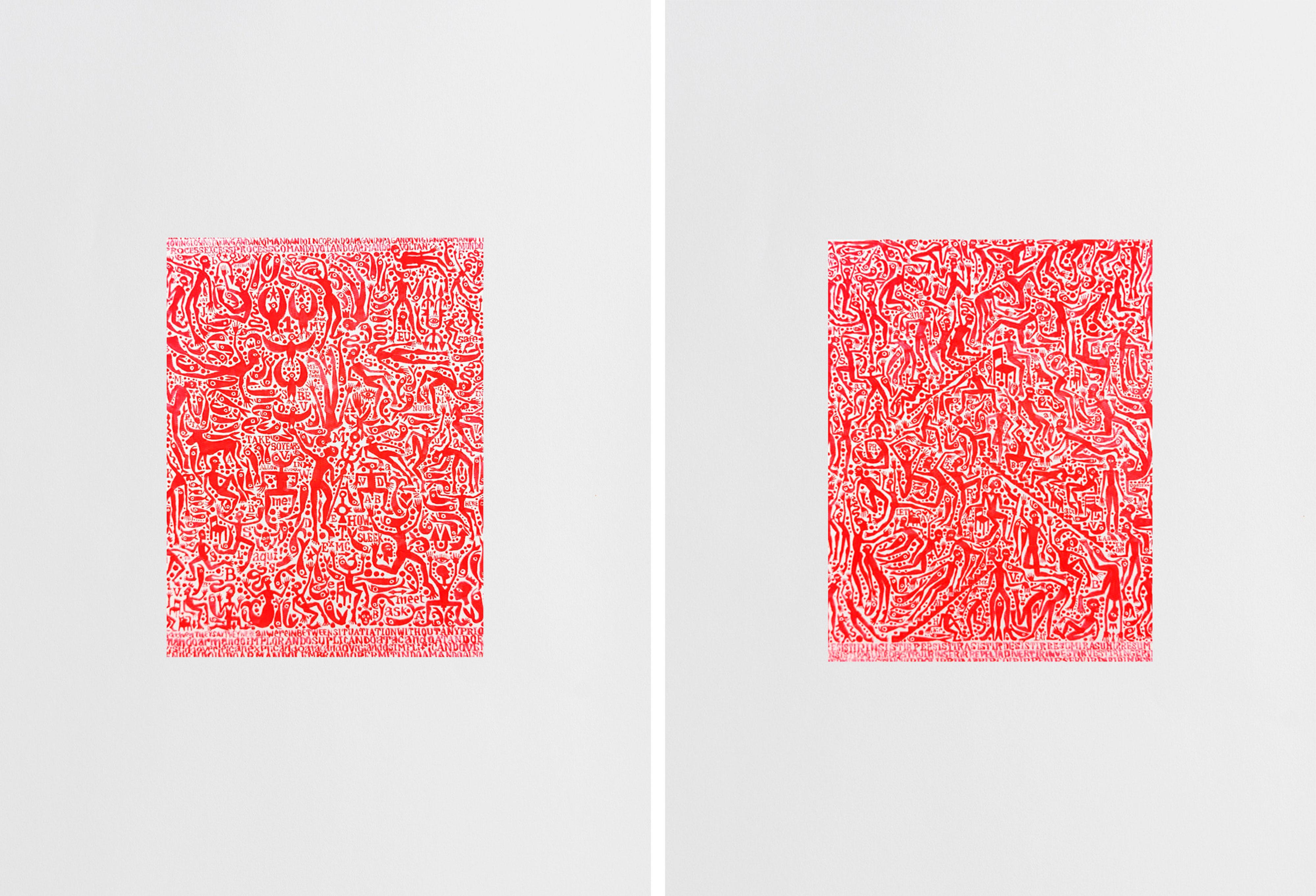 Ascensione fluorescente #2 e #3, dittico. Dalla serie Neon Progress