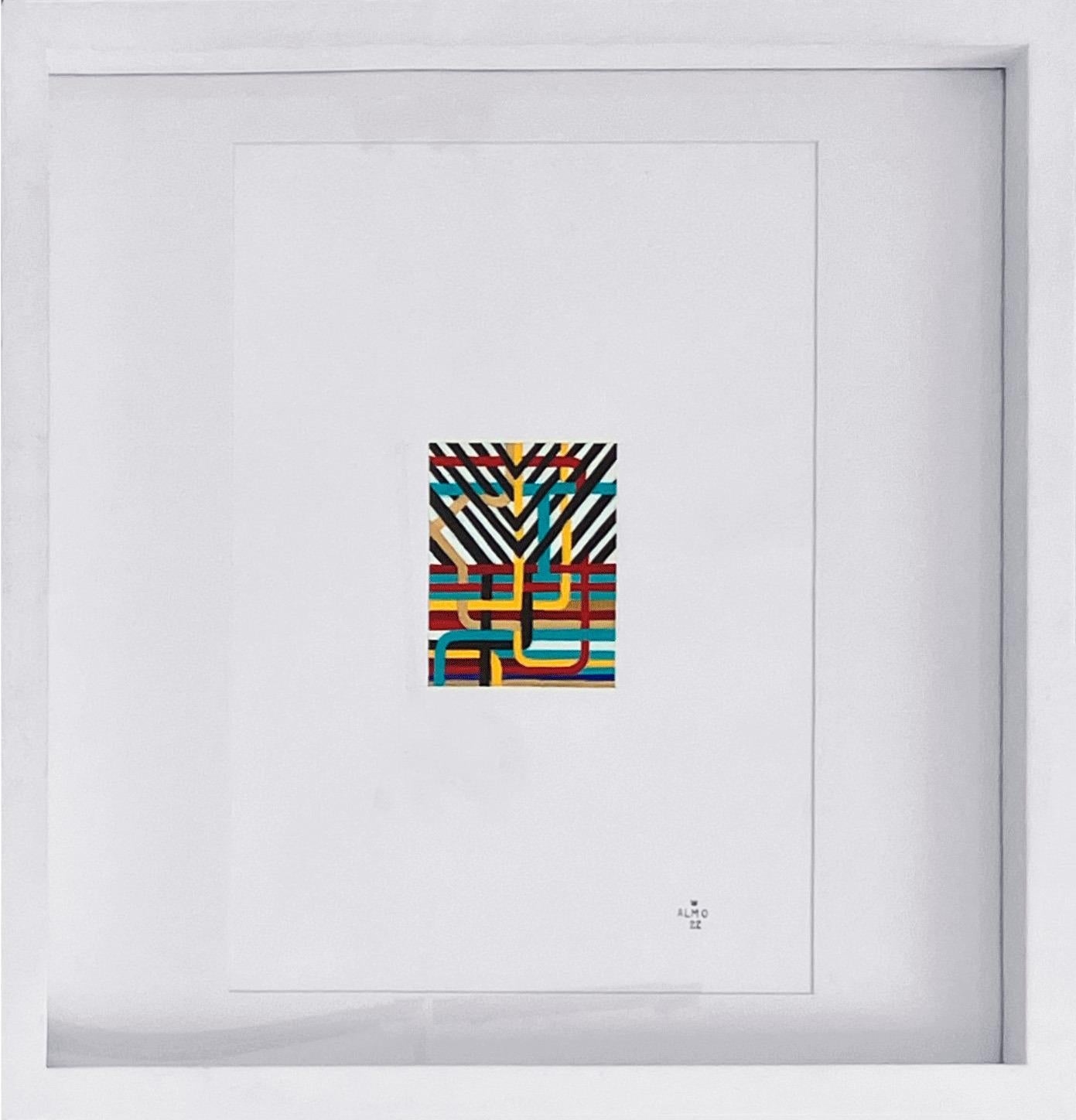 Abstract Painting di ALMO - Movimenti orizzontali e verticali #2. Dalla serie "Composizione rettangolare