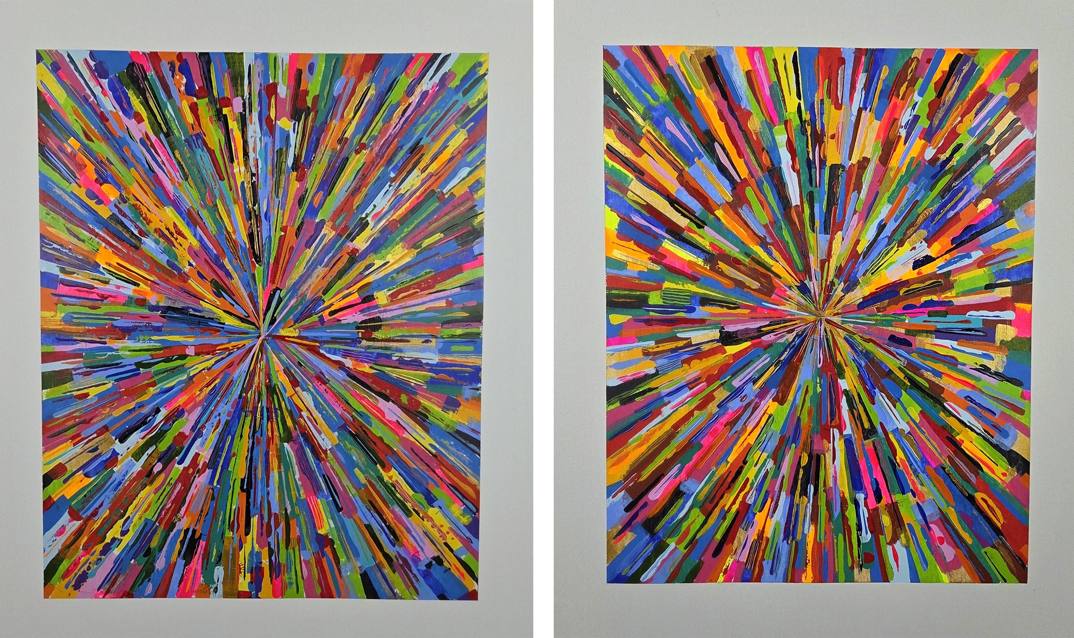 Abstract Painting de ALMO - How do you say and Nothing really matters Diptych