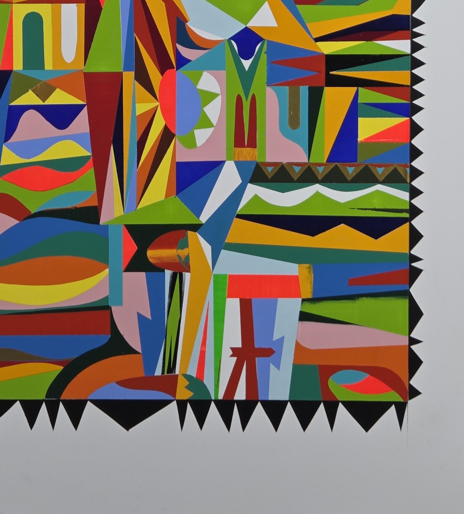 It´s not so quie there. From Abstraction Experiments Series - Painting by ALMO