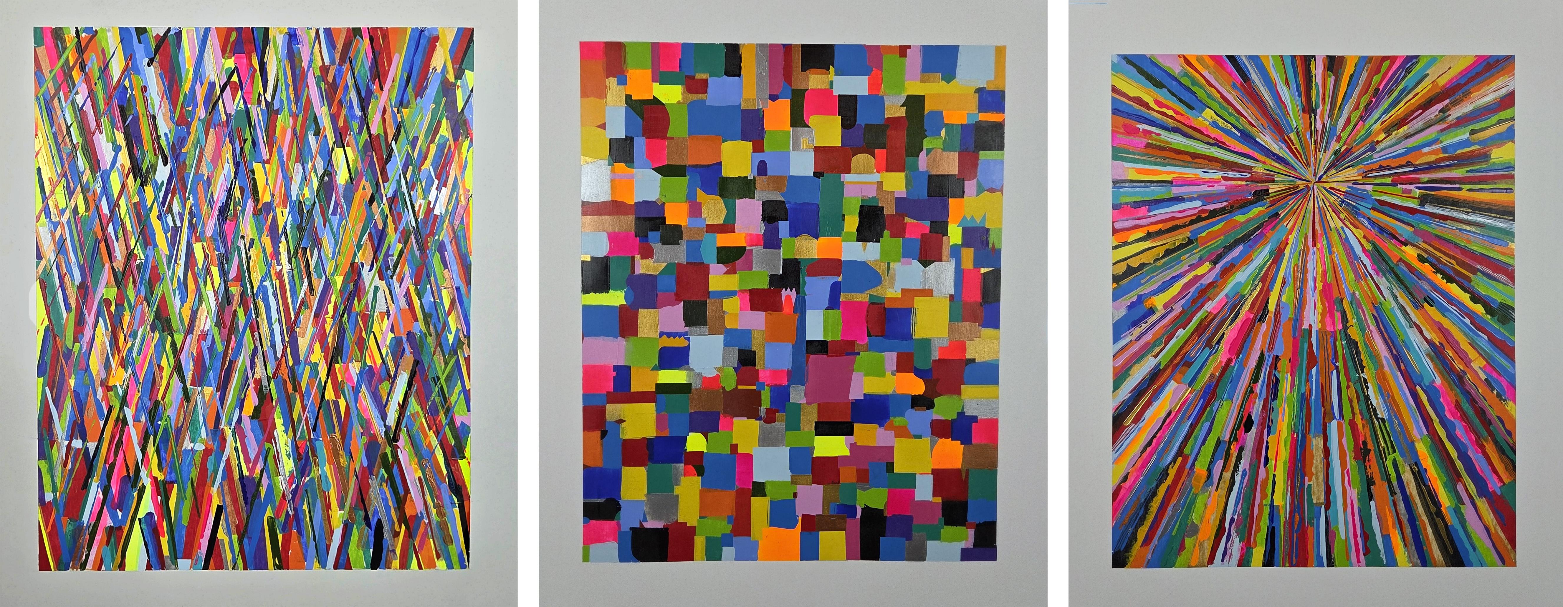 Look for the silver lining, It
s all true and Then comes the sun Triptych