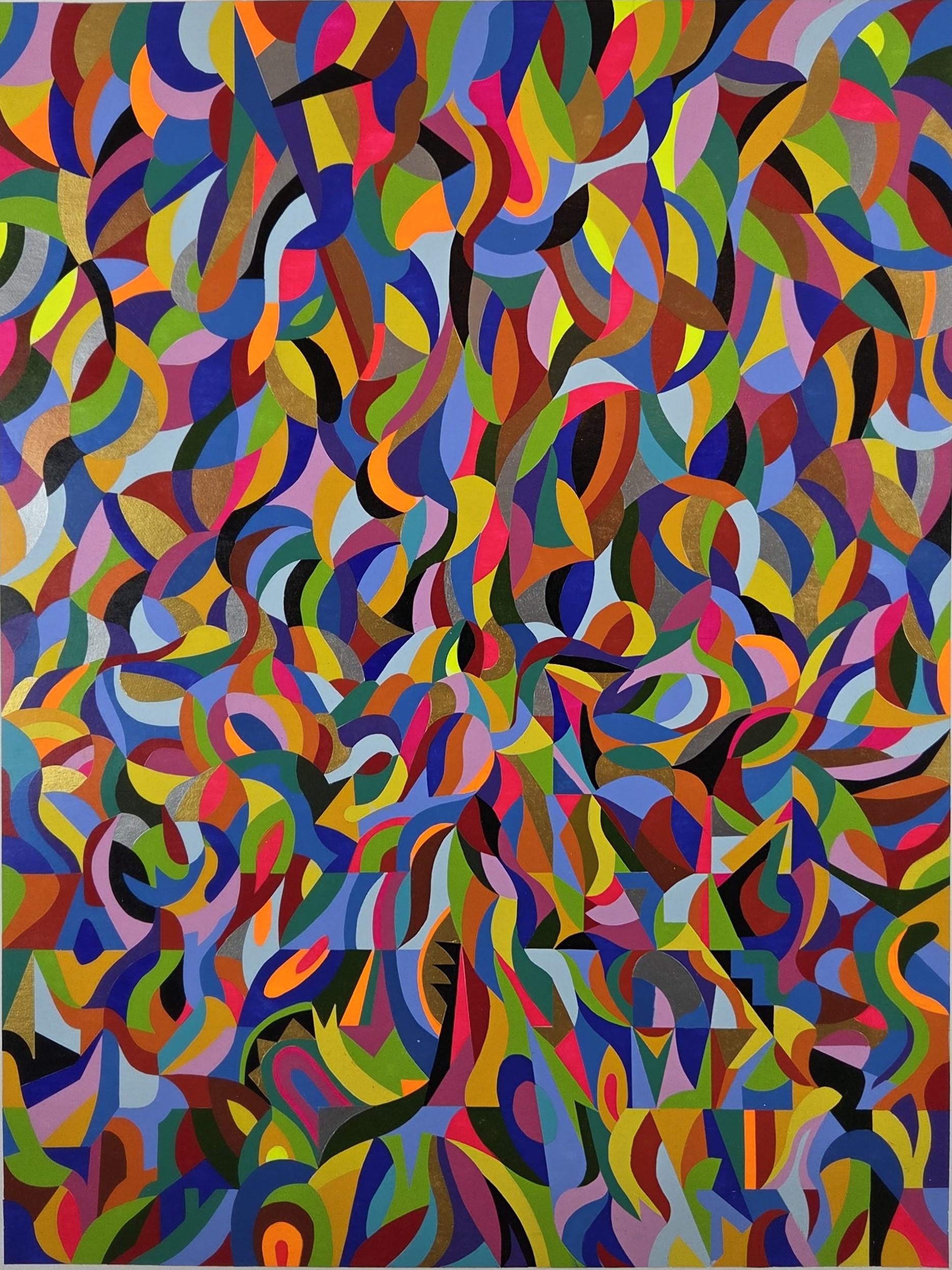 O meu jardim nos tropicos. From Abstraction Experiments Series - Painting by ALMO