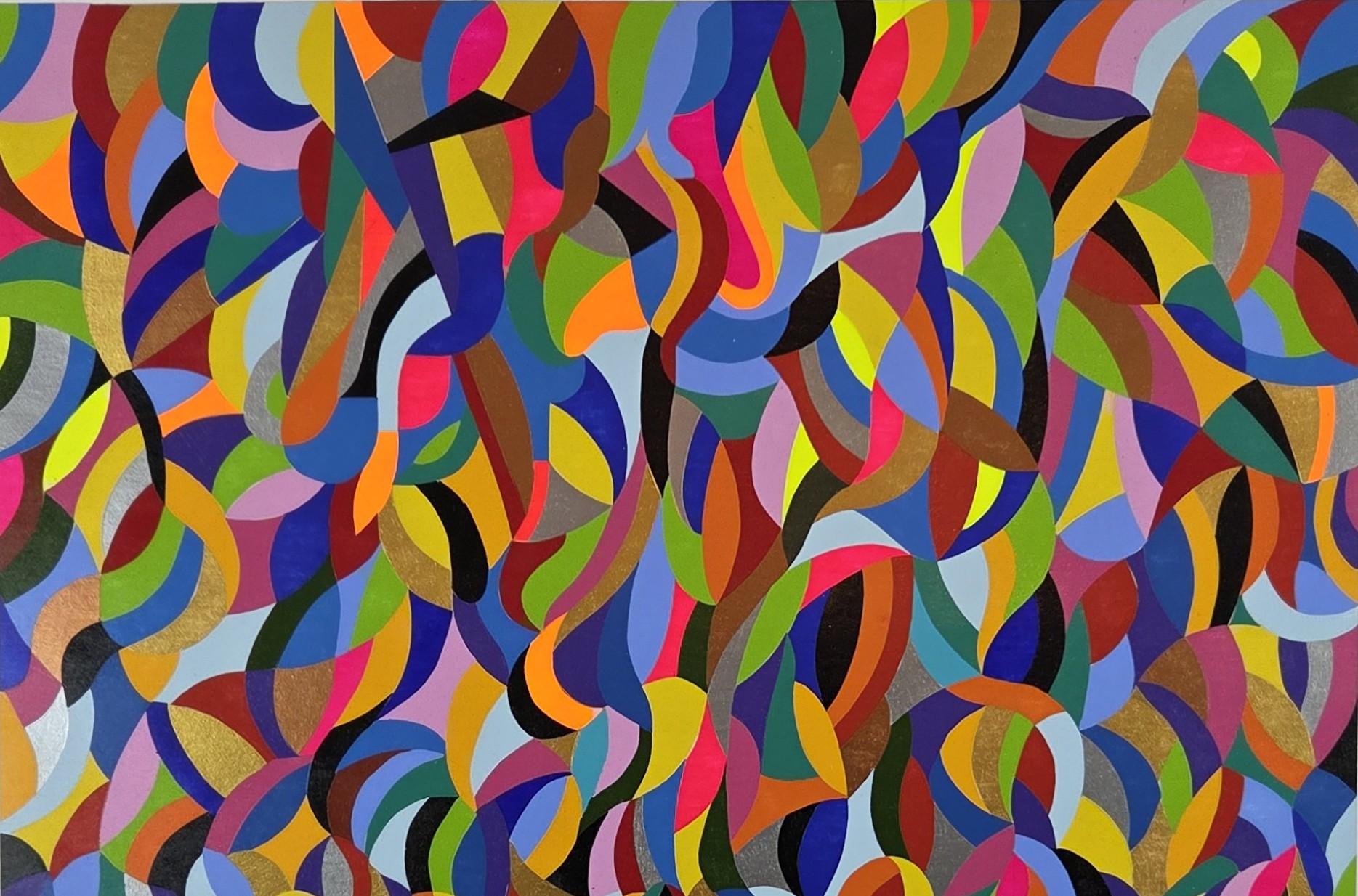 O meu jardim nos tropicos. From Abstraction Experiments Series - Contemporary Painting by ALMO