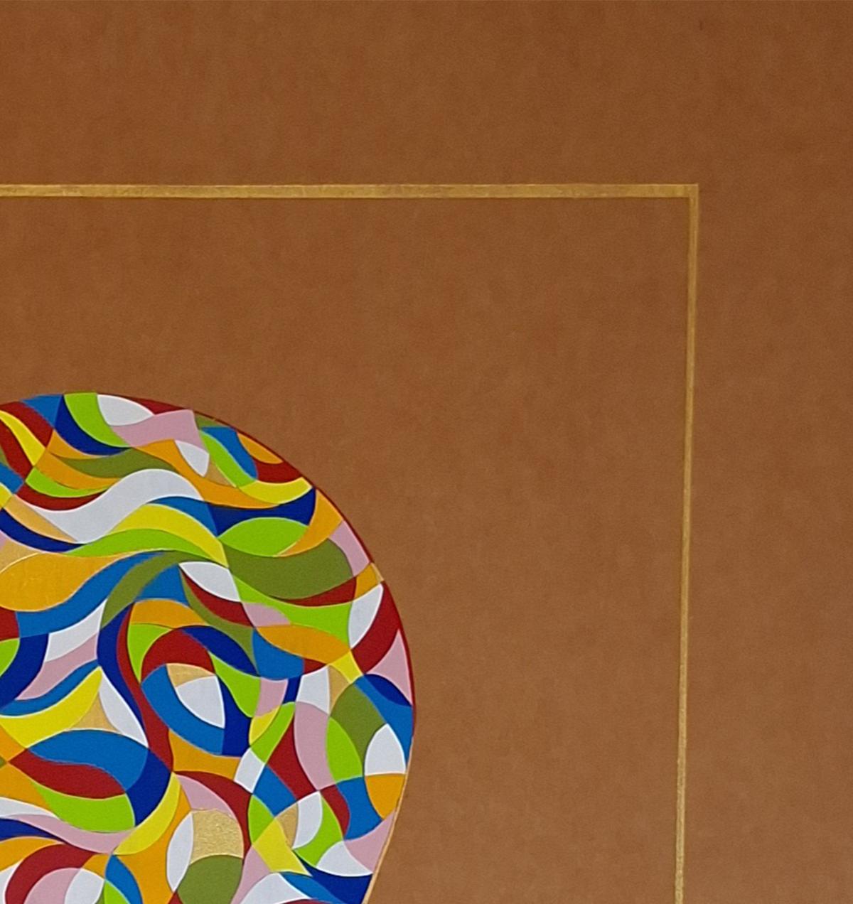 Movimenti Ondulari #2. Dalla serie delle teste geometriche - Painting di ALMO