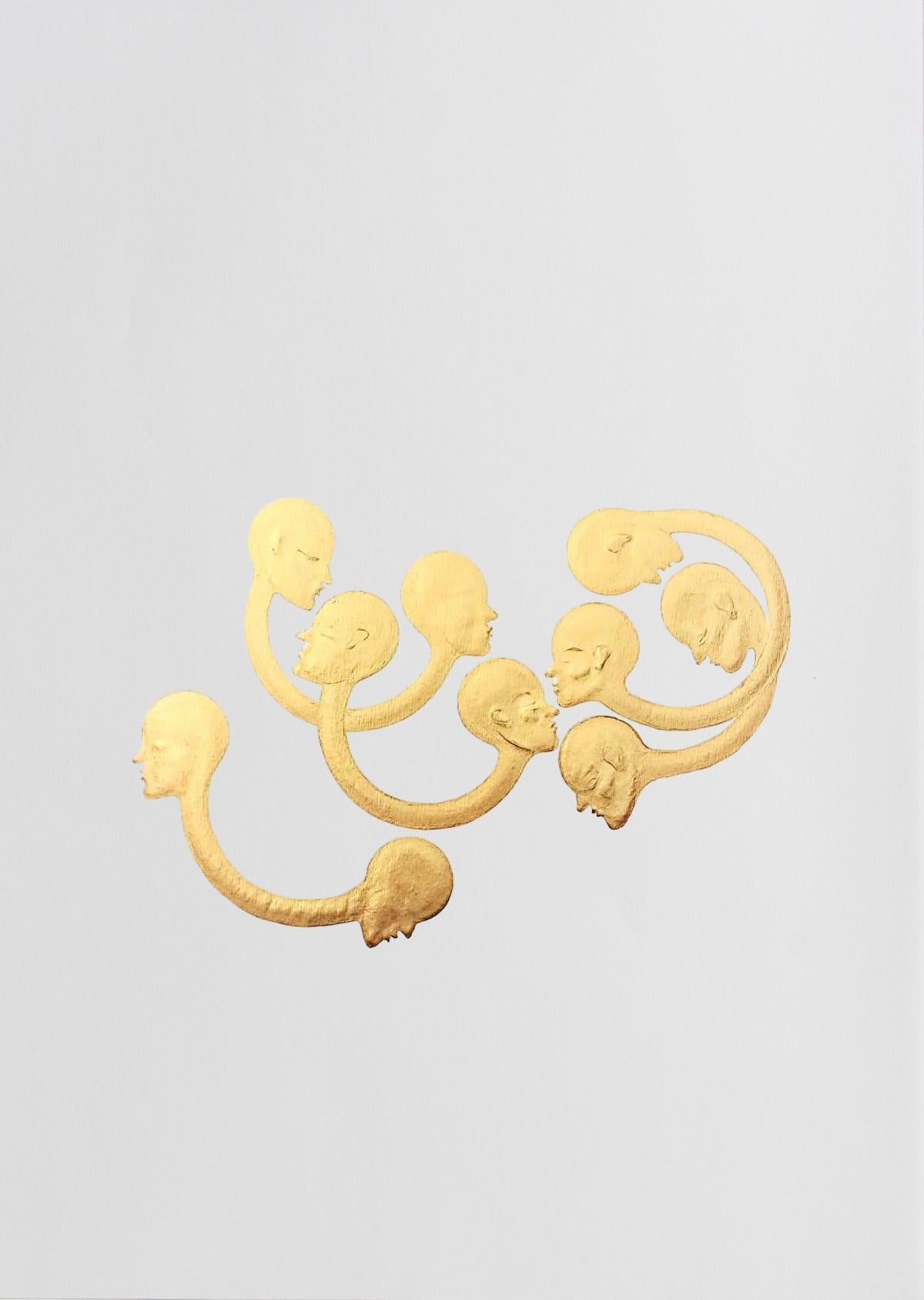 Presenza #1 e #2, dittico. Dalla serie Golden Ex-voto - Painting di ALMO