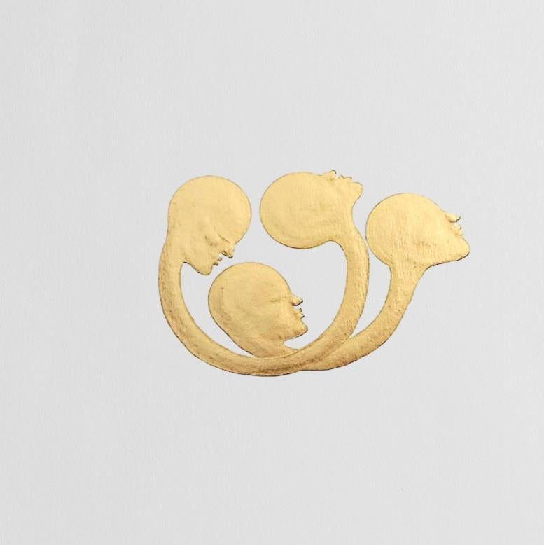 Presenza #4 e #3, dittico. Dalla serie Golden Ex-voto - Painting Contemporaneo di ALMO