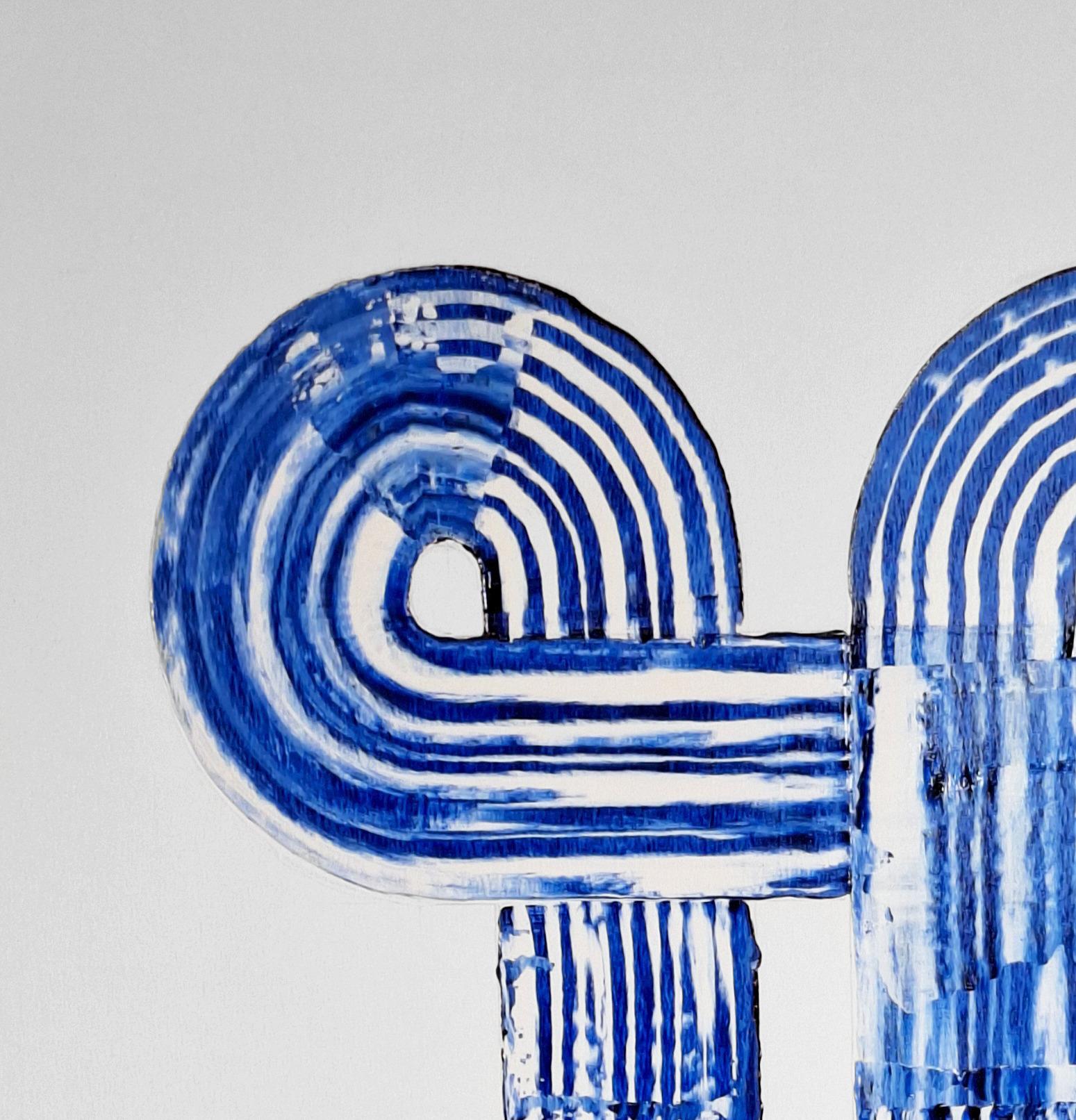 Prussian Blue Movement #2. From The Prussian Blue Series - Painting by ALMO