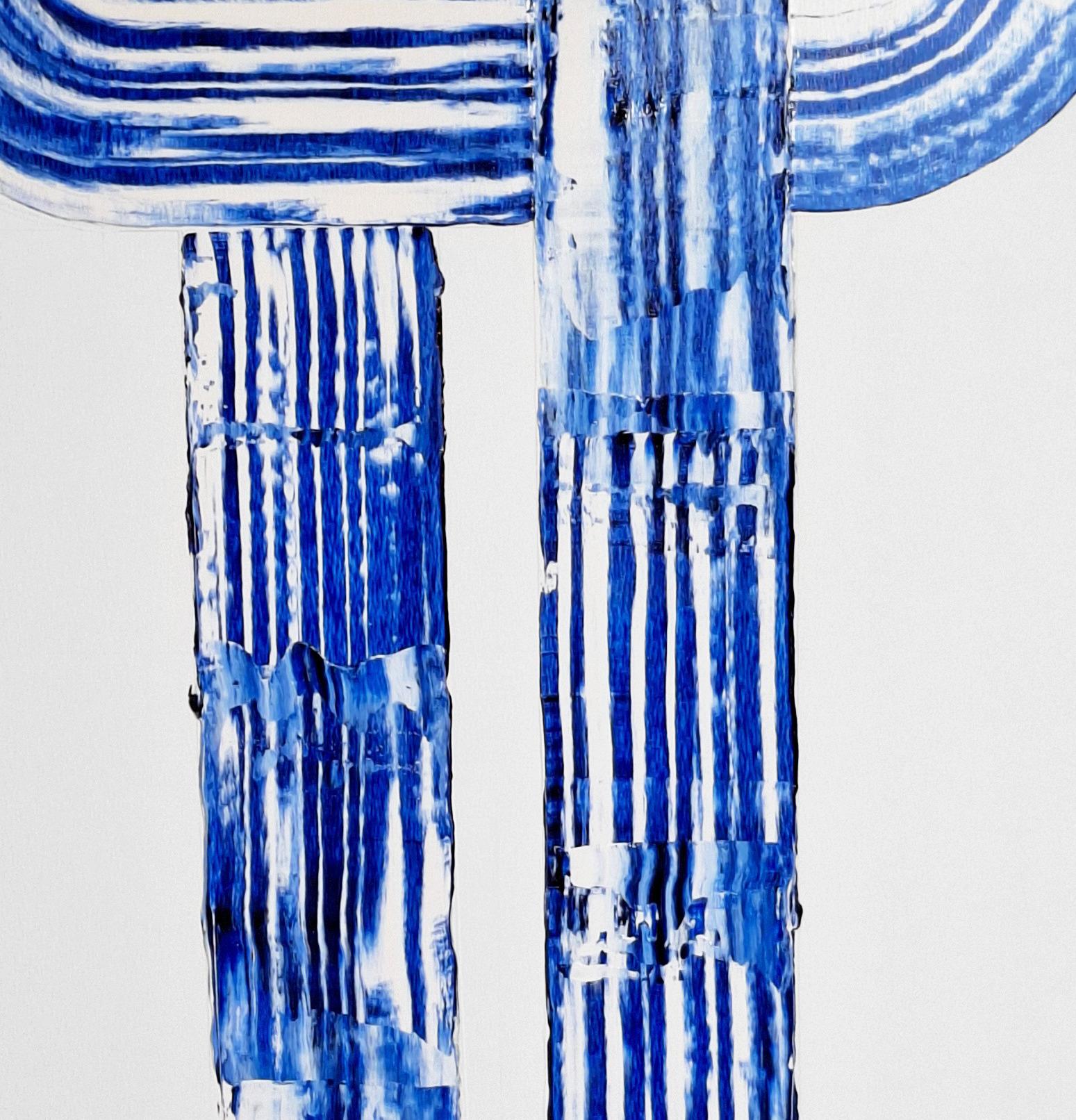 Prussian Blue Movement #2. From The Prussian Blue Series - Contemporary Painting by ALMO