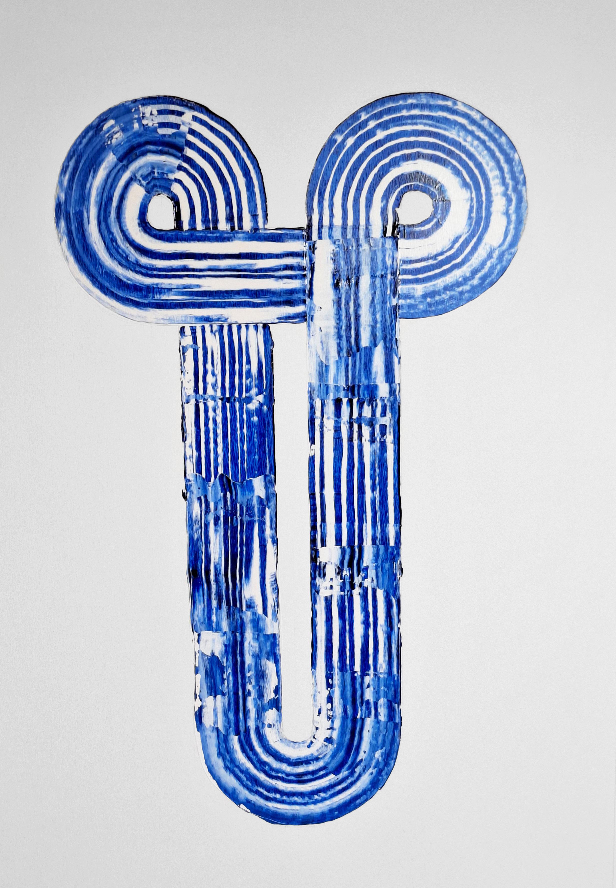 ALMO Abstract Painting - Prussian Blue Movement #2. From The Prussian Blue Series