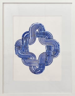 Prussian Blue Movement #3. Framed. From The Prussian Blue Series