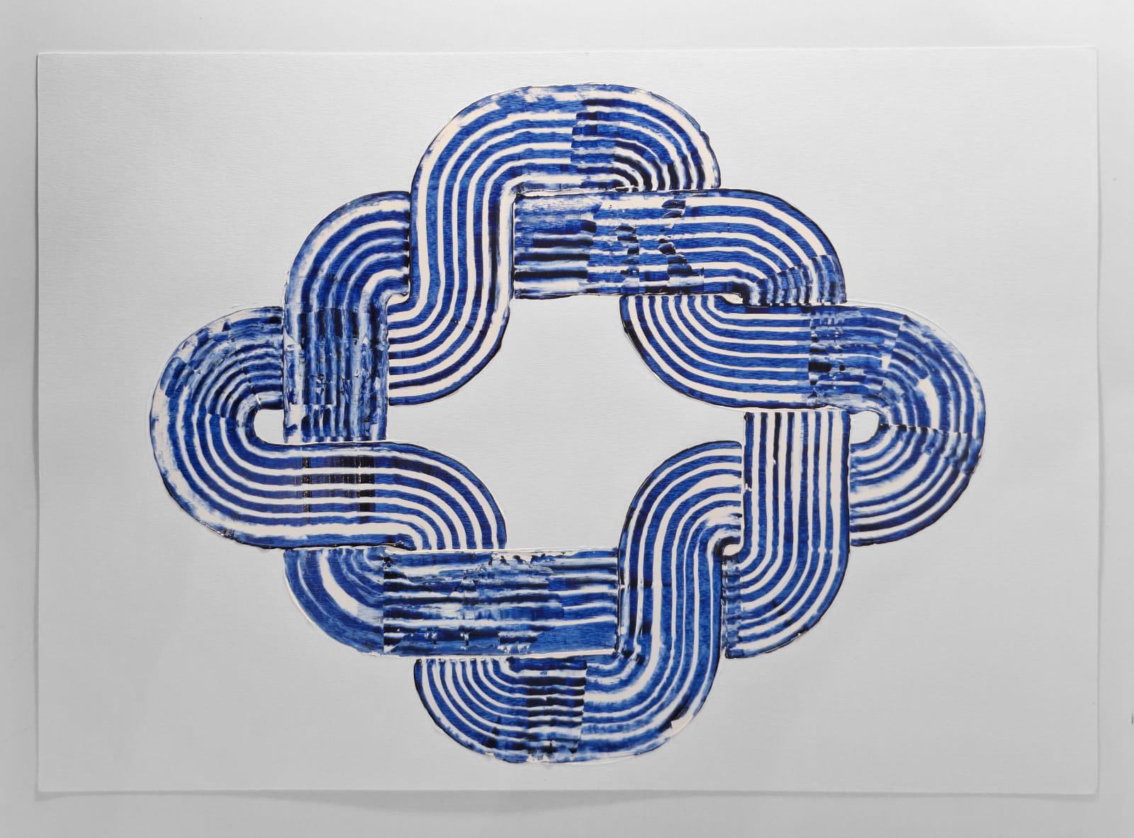 Movimento blu di Prussia #5 e #3 Dittico. Dalla serie Blu di Prussia in vendita 1