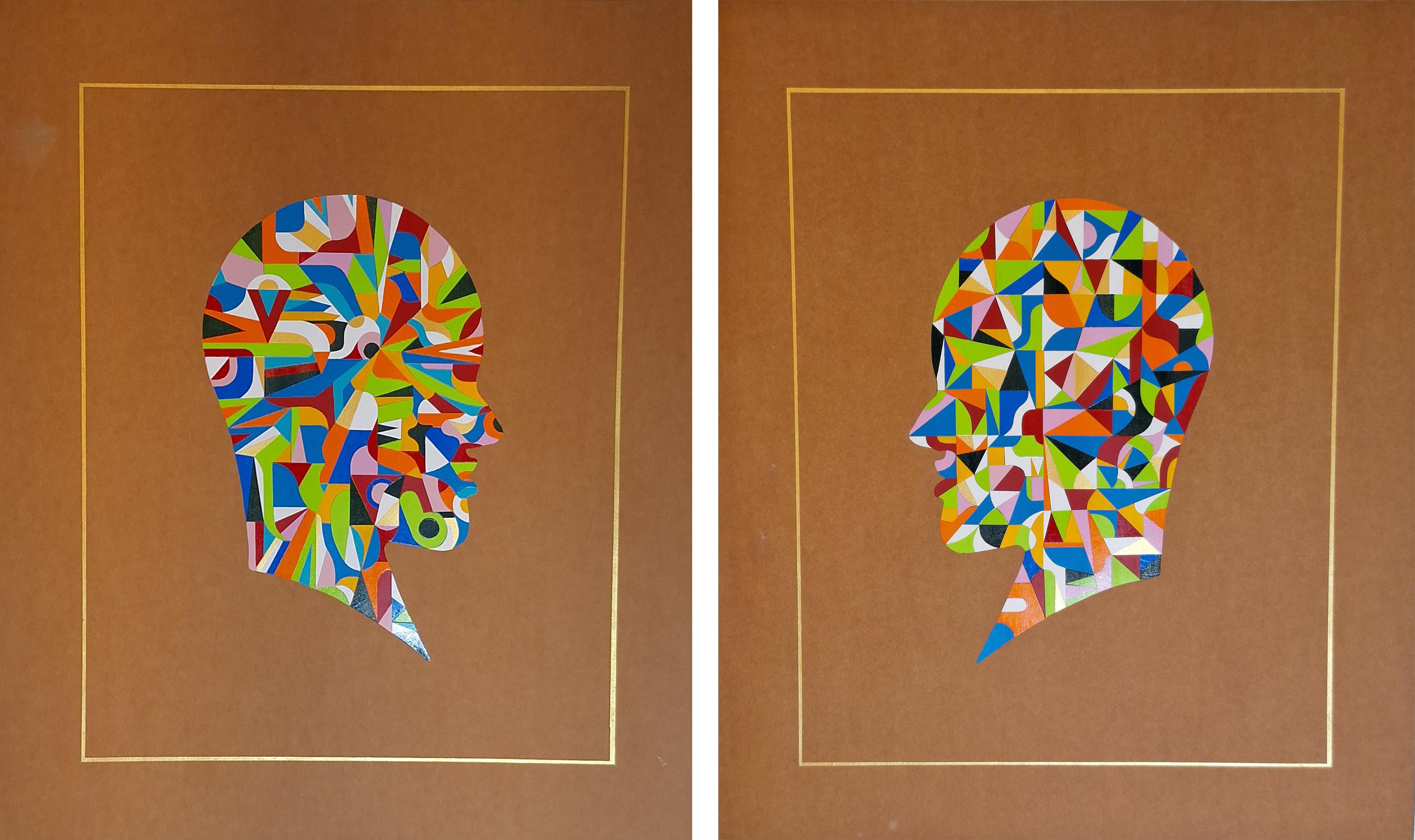 Radial Progression #2 and #1. From The Geometric Head Series