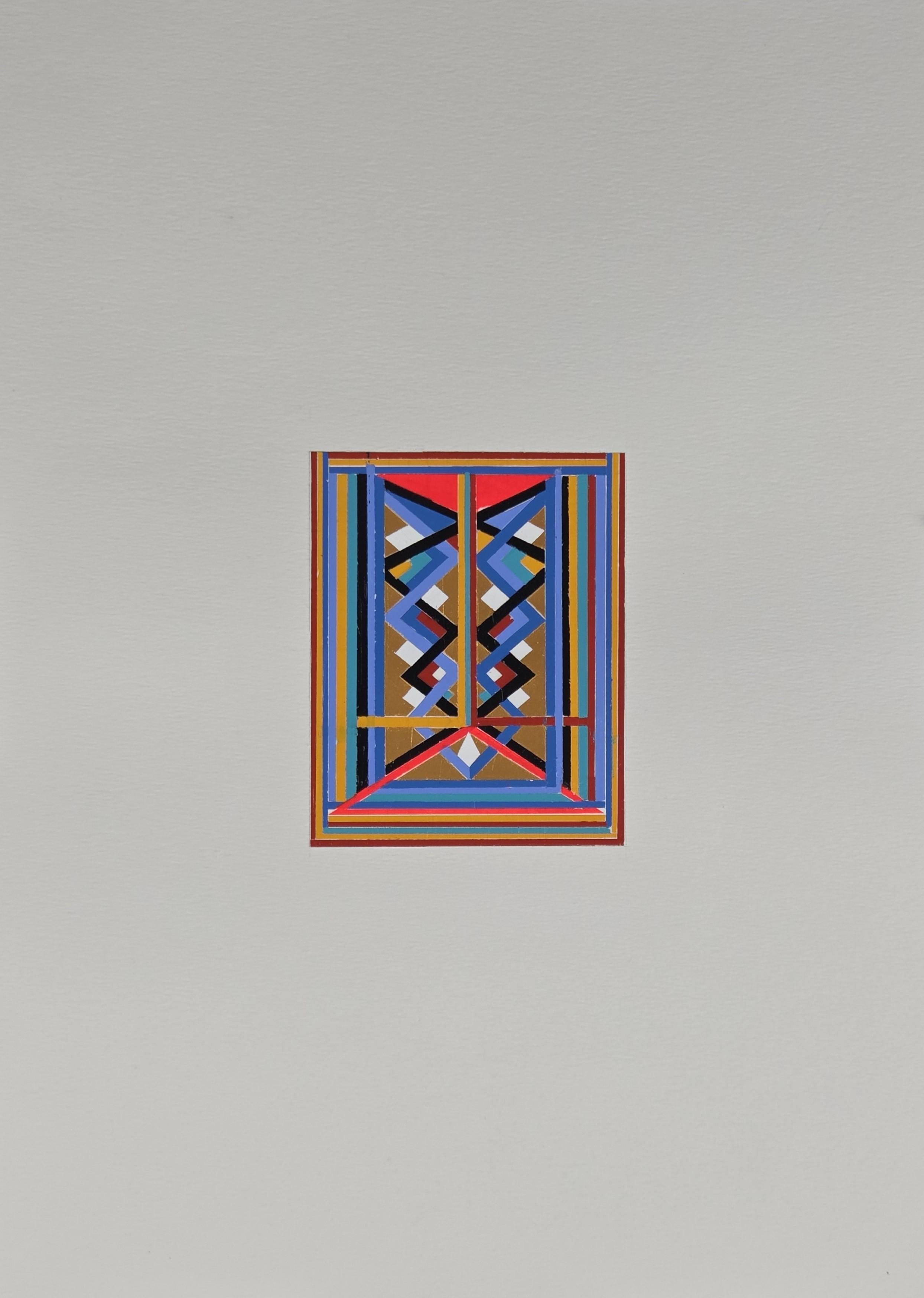 Red Allert. From The Rectangular Composition Series - Contemporary Painting by ALMO