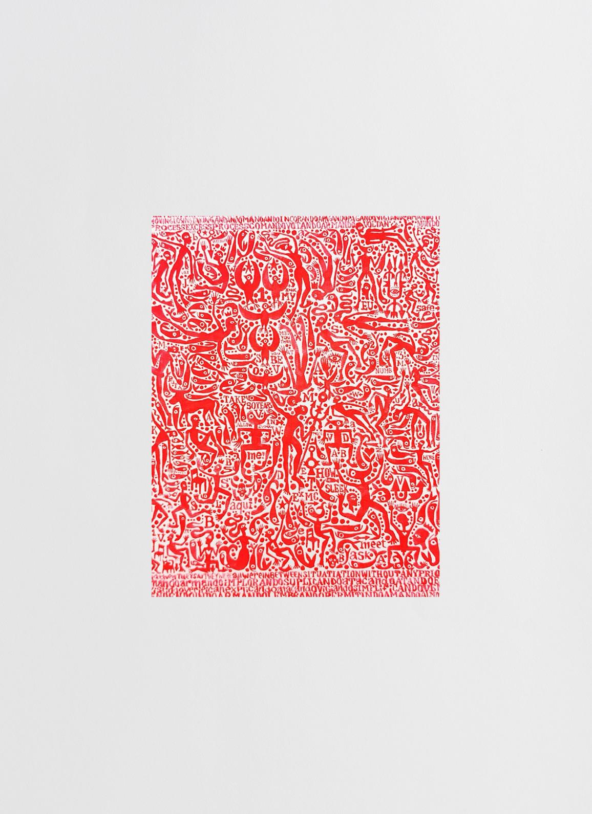 Set of 4 Fluorescent Ascension. From The Neon Progress Series - Painting by ALMO