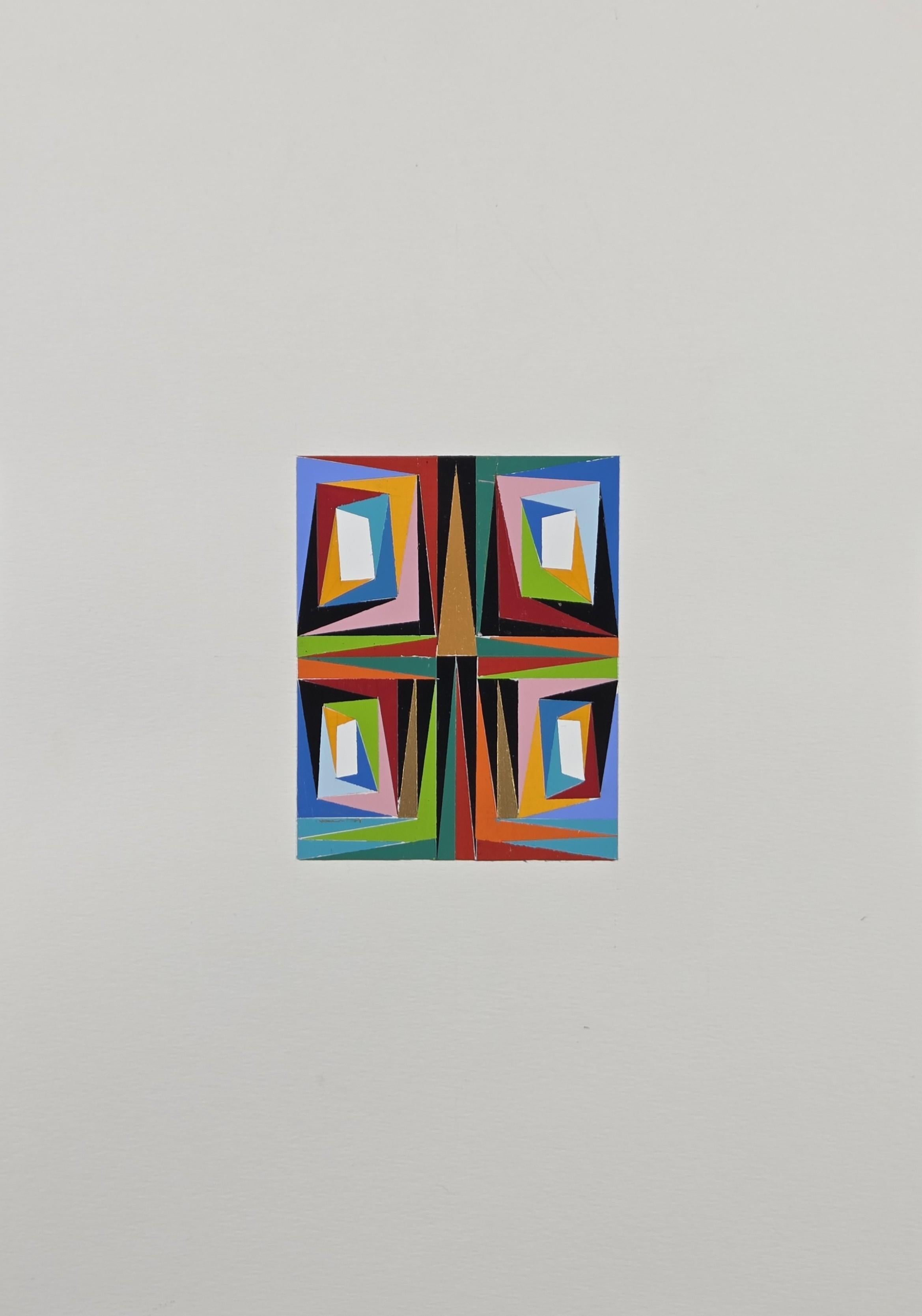 Untimely. From The Rectangular Composition Series - Contemporary Painting by ALMO