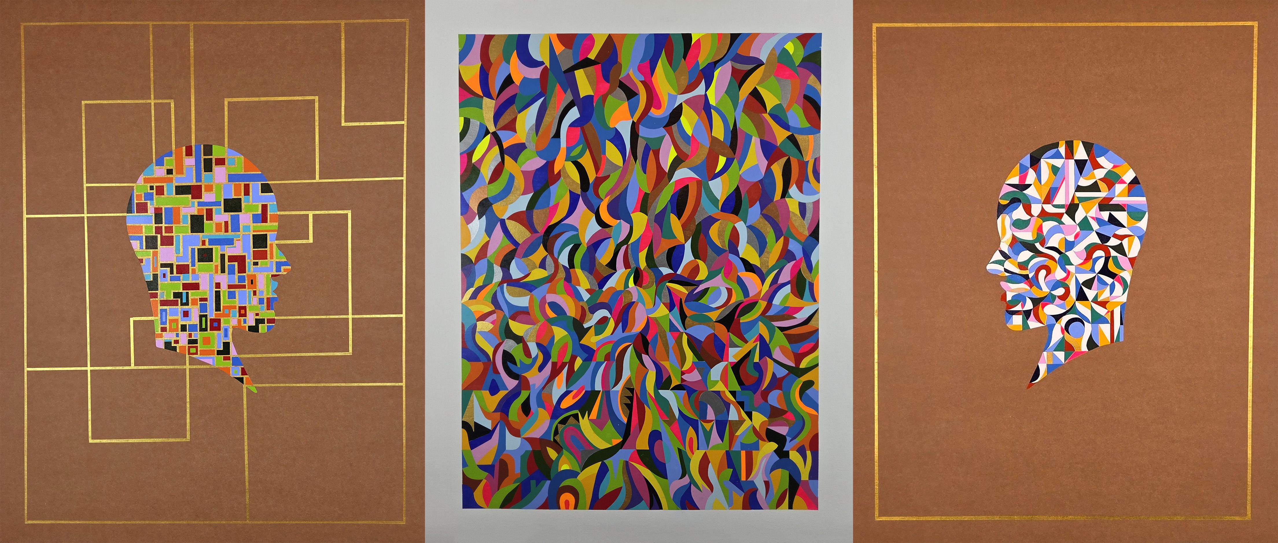 ALMO Figurative Painting - We are on a road to nowhere, O meu jardim nos tropicos and Sixes and sevens