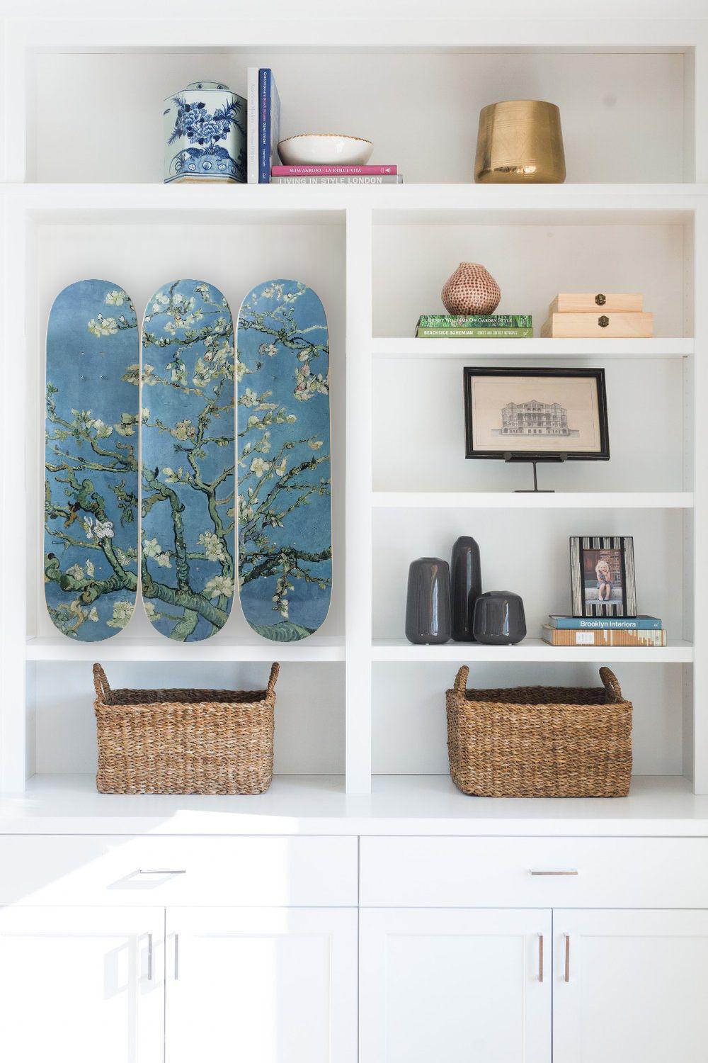 The Skateroom with the Van Gogh Museum
set of three skateboard decks
7-ply Canadian Maplewood with screenprint
Measures: each: 31 H x 8 inches
approx. 31 H. x 24 inches when installed
mounting hardware included
open edition (screen-printed