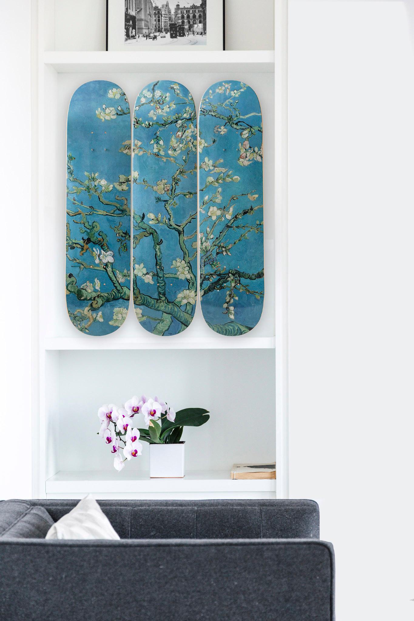 Almond Blossoms Skateboard Decks After Vincent van Gogh In New Condition For Sale In Jersey City, NJ