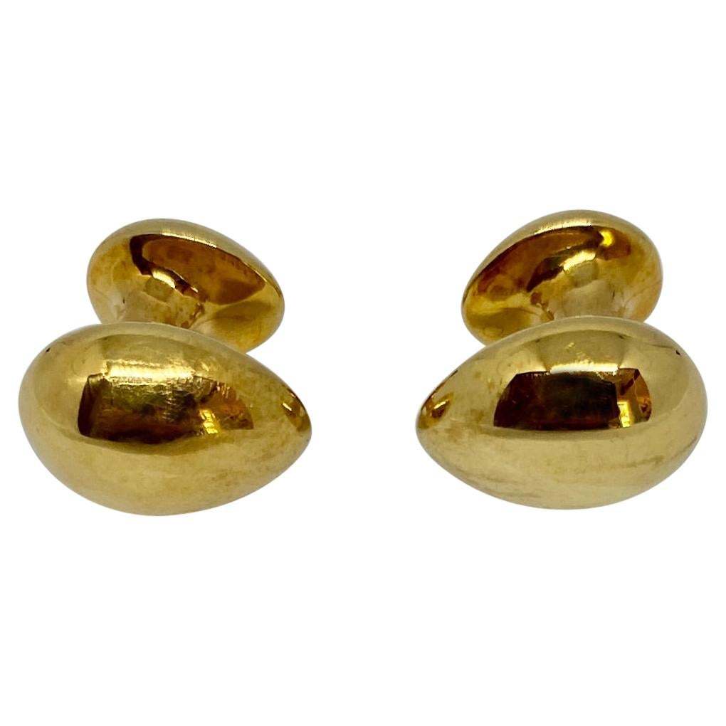 "Almond" Cufflinks in 18K Yellow Gold by Elsa Peretti for Tiffany & Co.