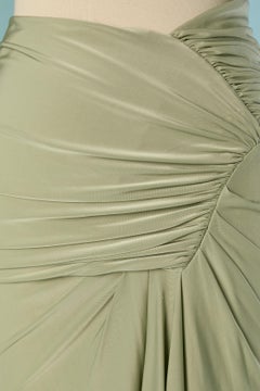Almond green draped jersey skirt ALEXANDRE VAUTHIER
