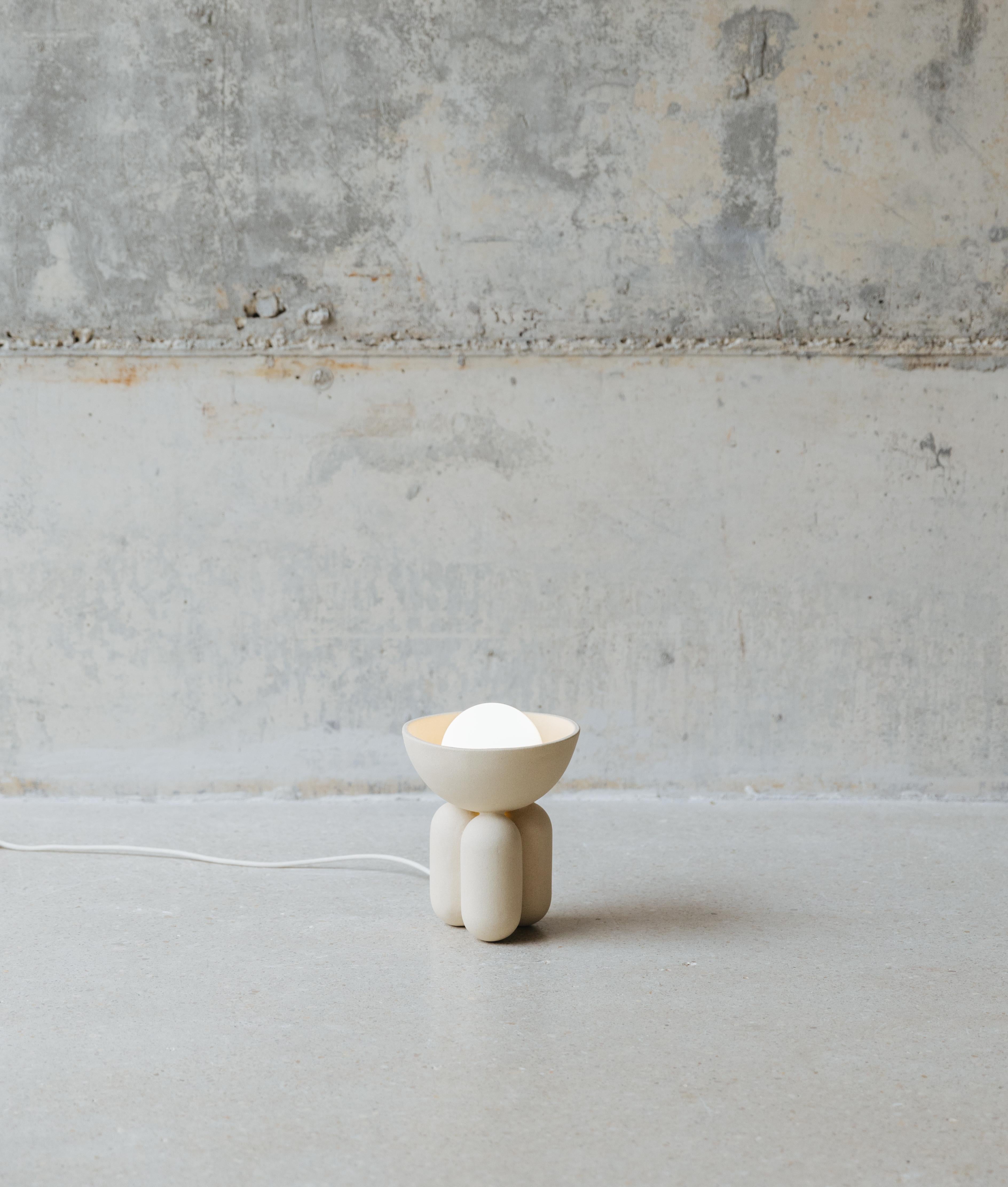 Modern Almond Small Moor Half Sphere Lamp by Lisa Allegra For Sale