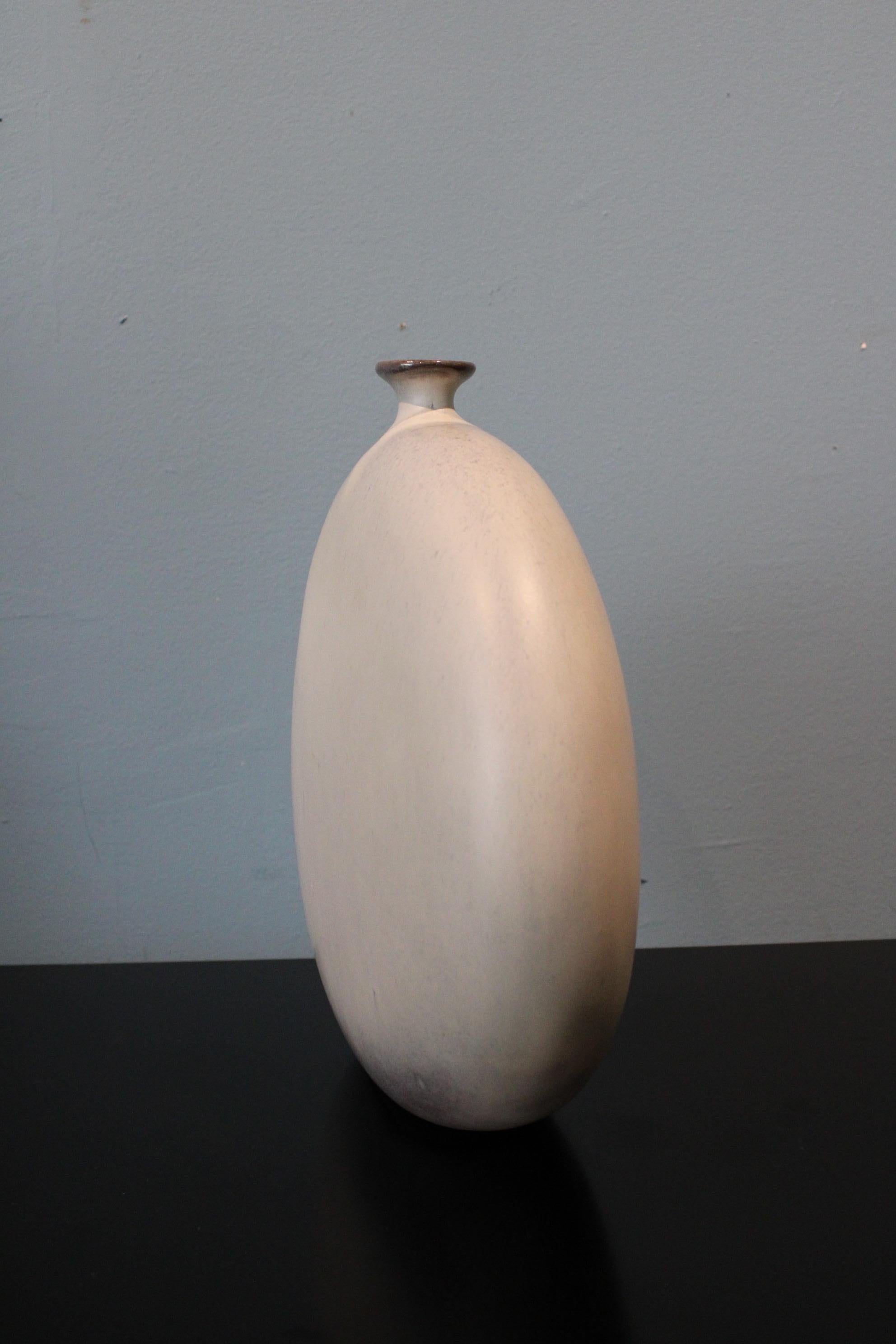 French Almond Vase by Ruelland. France, circa 1970