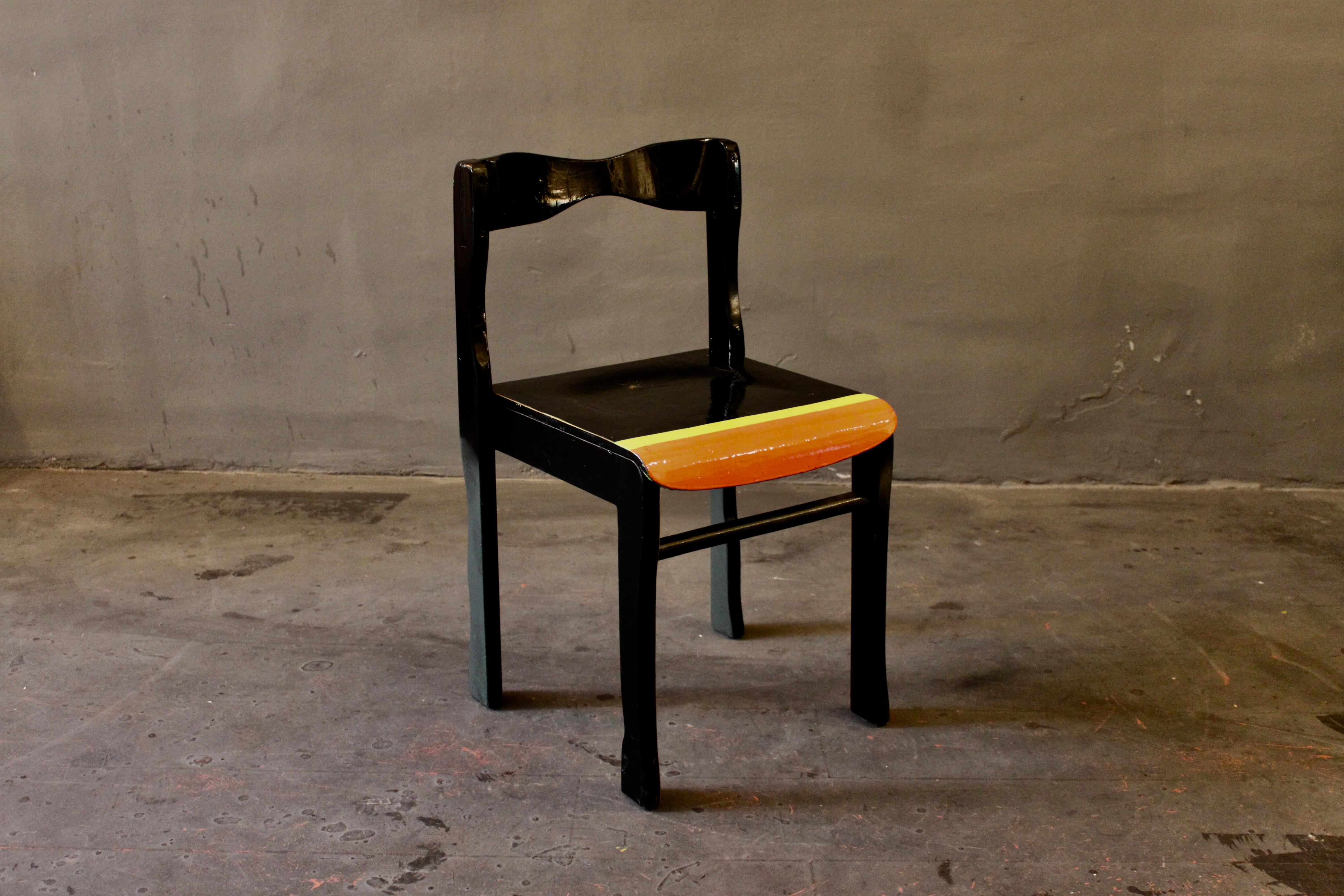 German almost black, chair by german artist Markus Friedrich Staab 2011 For Sale