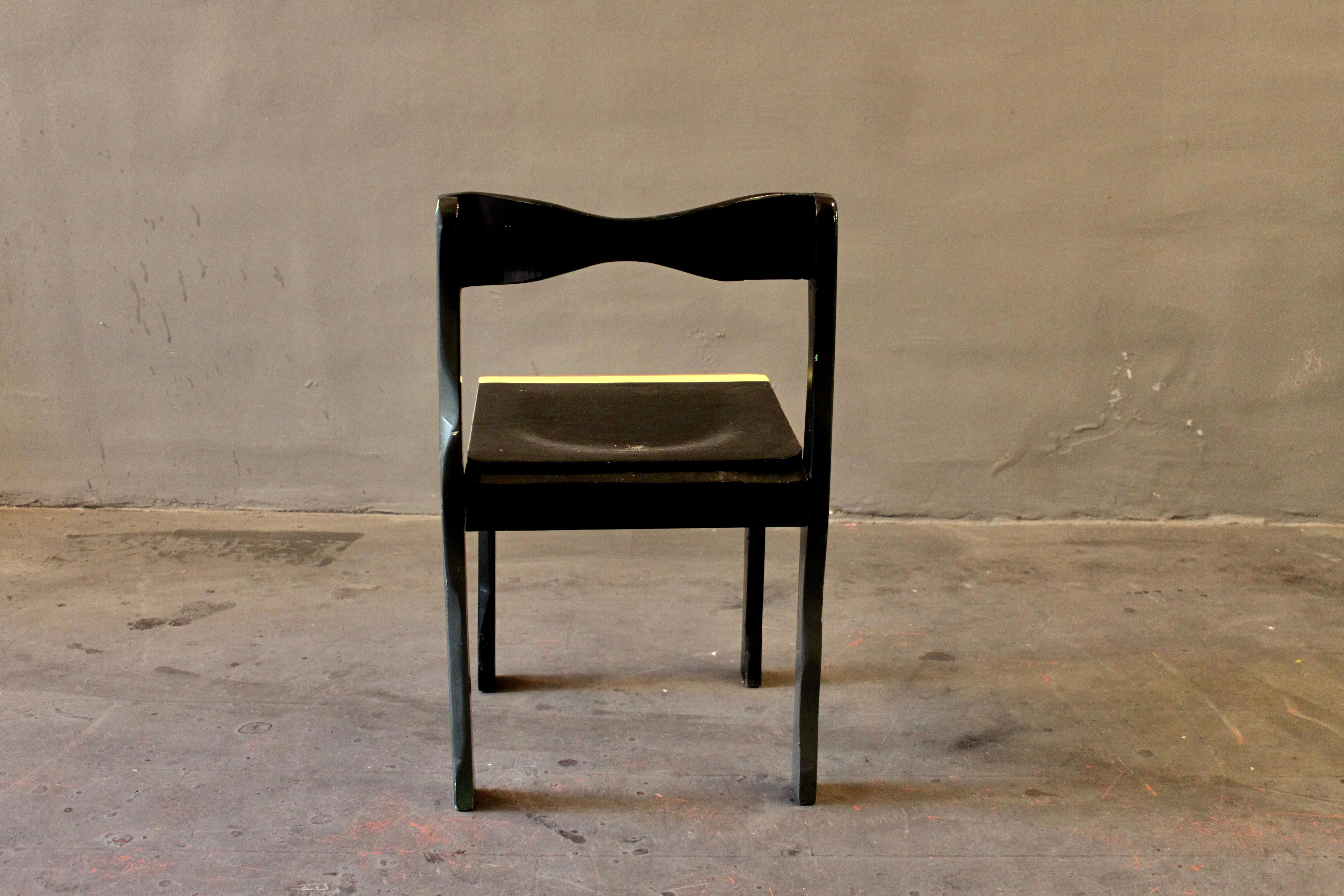20th Century almost black, chair by german artist Markus Friedrich Staab 2011 For Sale