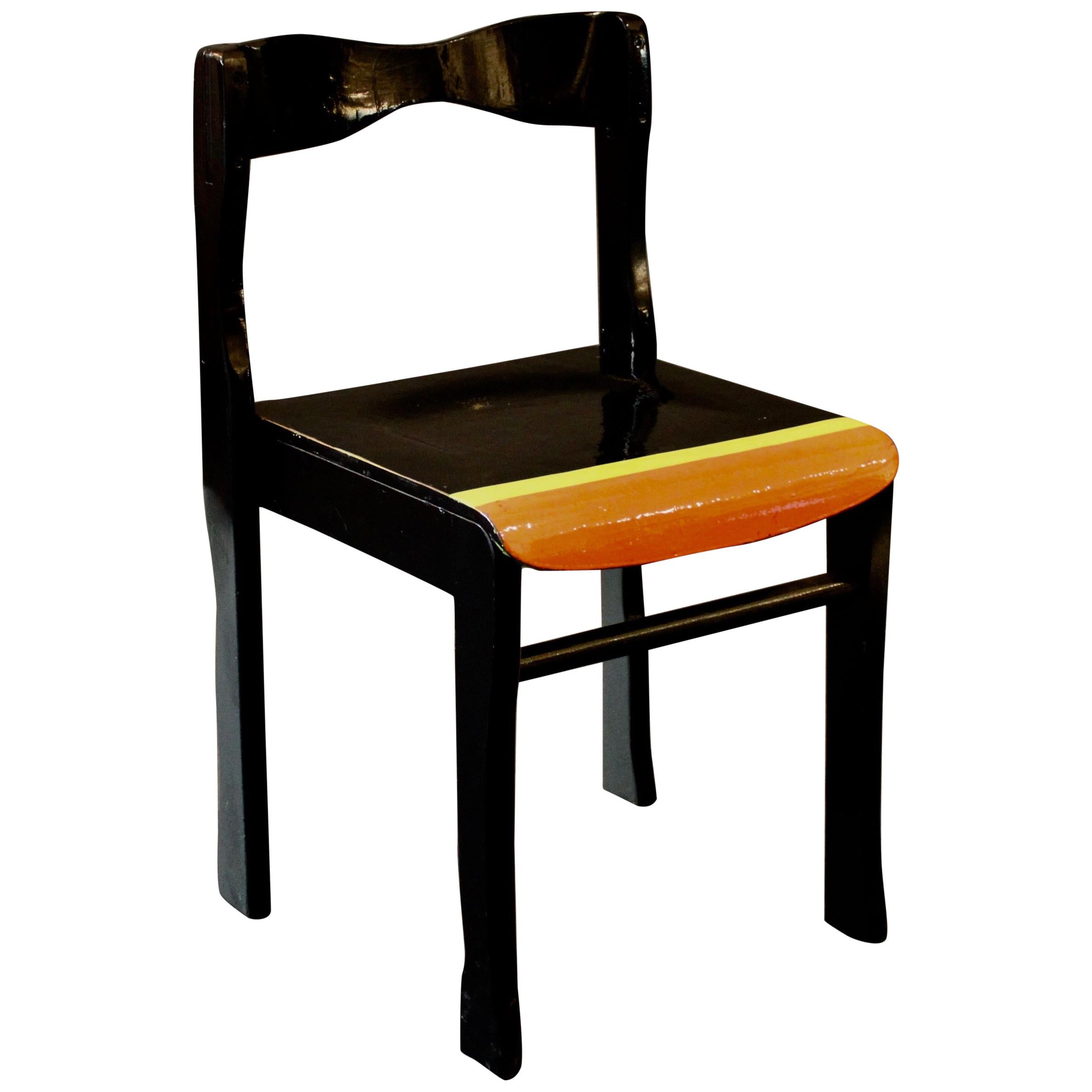 "Almost Black"  Functional Art Chair by German Artist Markus Friedrich Staab For Sale
