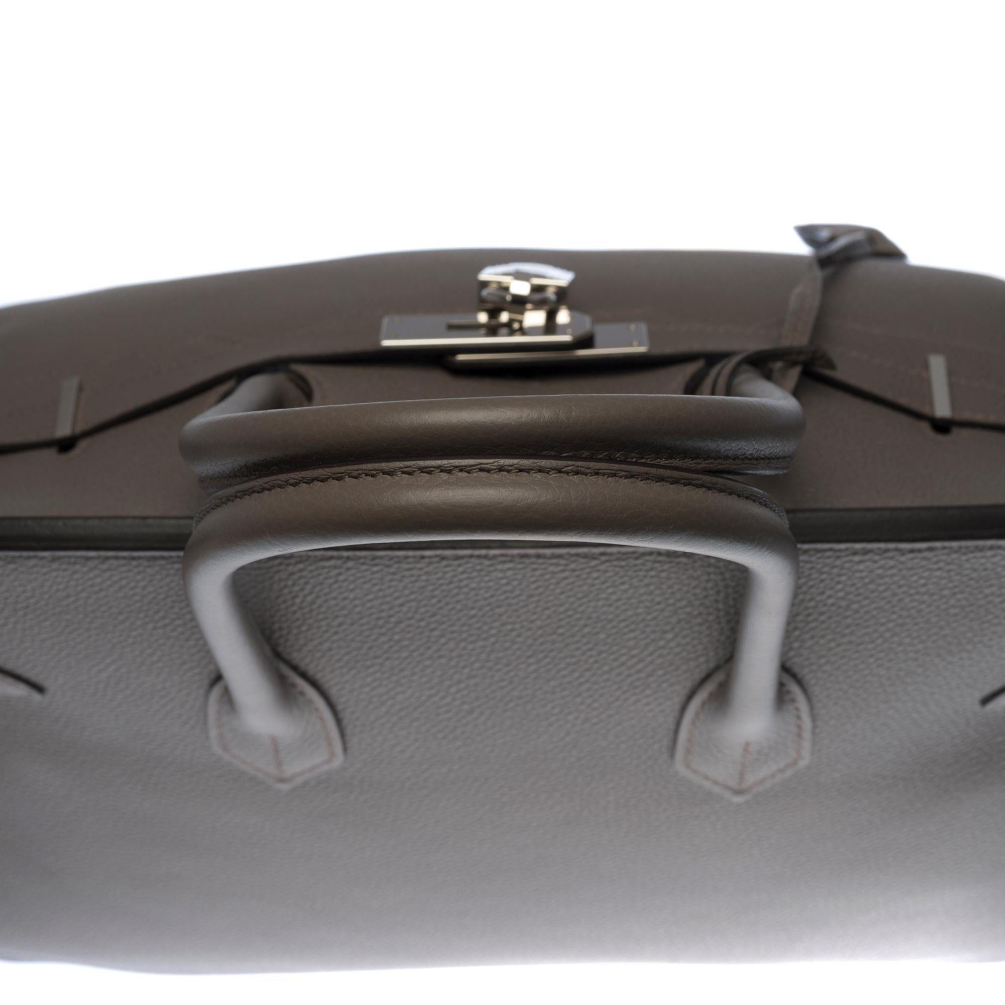 Almost New -Full set-Hermès Birkin 35 handbag in Etain Togo leather, SHW 3