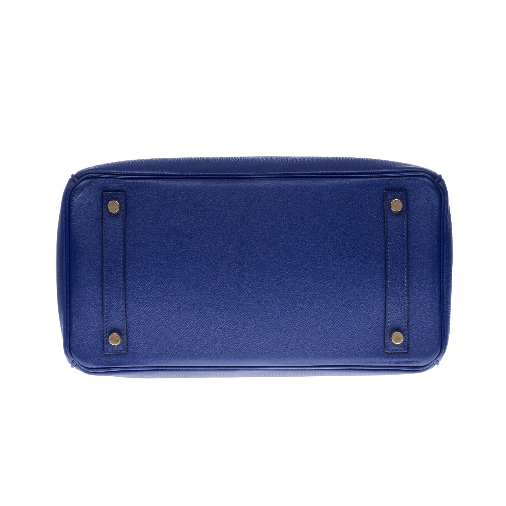 Almost New - Hermès Birkin 30 handbag in Blue Encre Epsom leather, gold hardware 5