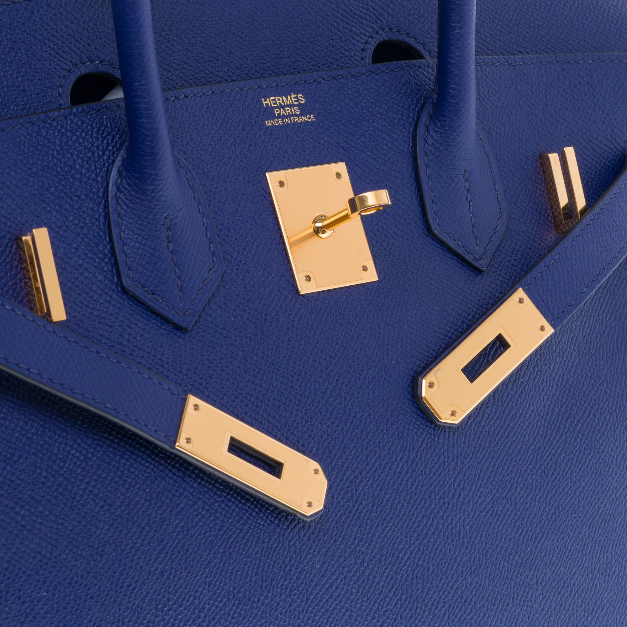 Almost New - Hermès Birkin 30 handbag in Blue Encre Epsom leather, gold hardware 1