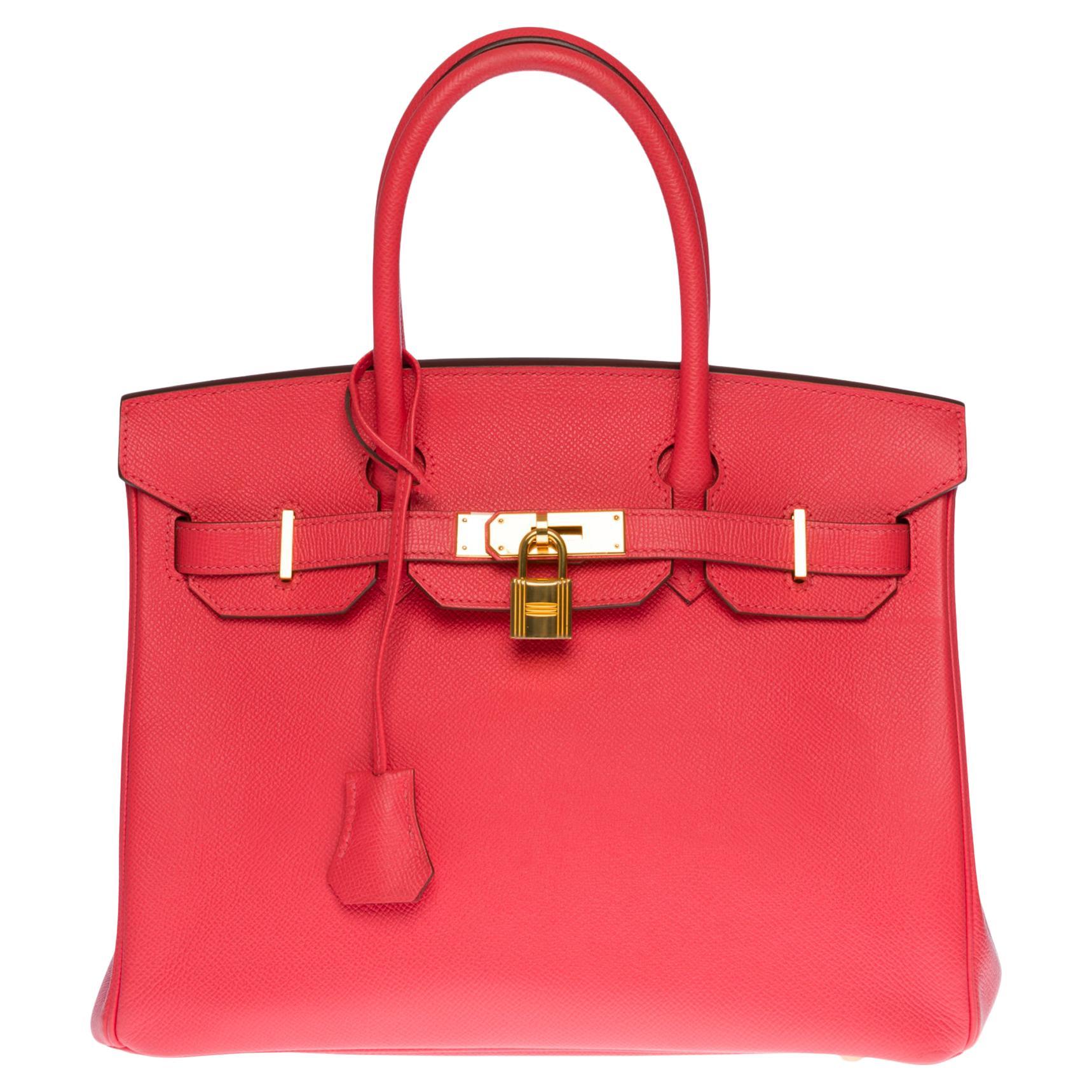 Almost New - Hermès Birkin 30 handbag in Rose Jaïpur Epsom leather, GHW