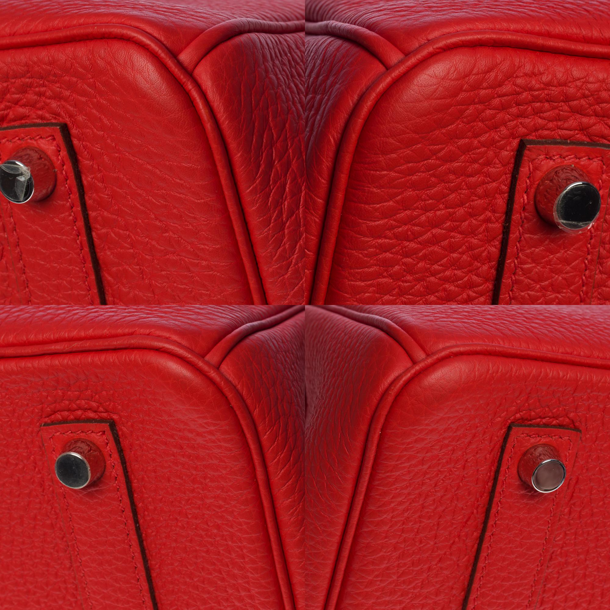 Almost New Hermès Birkin 35 handbag in Orange Poppy Togo leather, SHW im Angebot 6