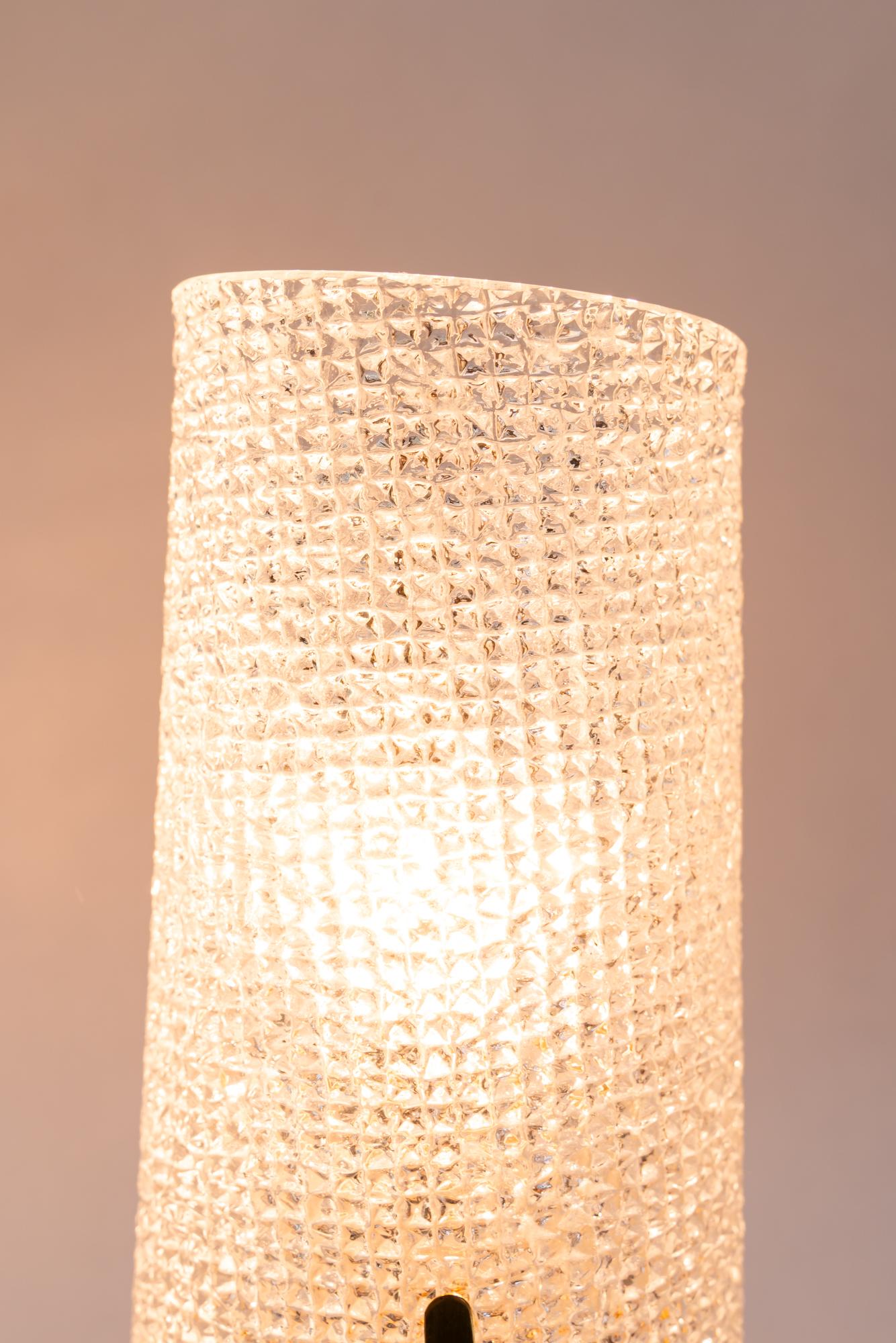 Almost same R. Nikoll table lamps with lucite shades vienna around 1950s For Sale 5