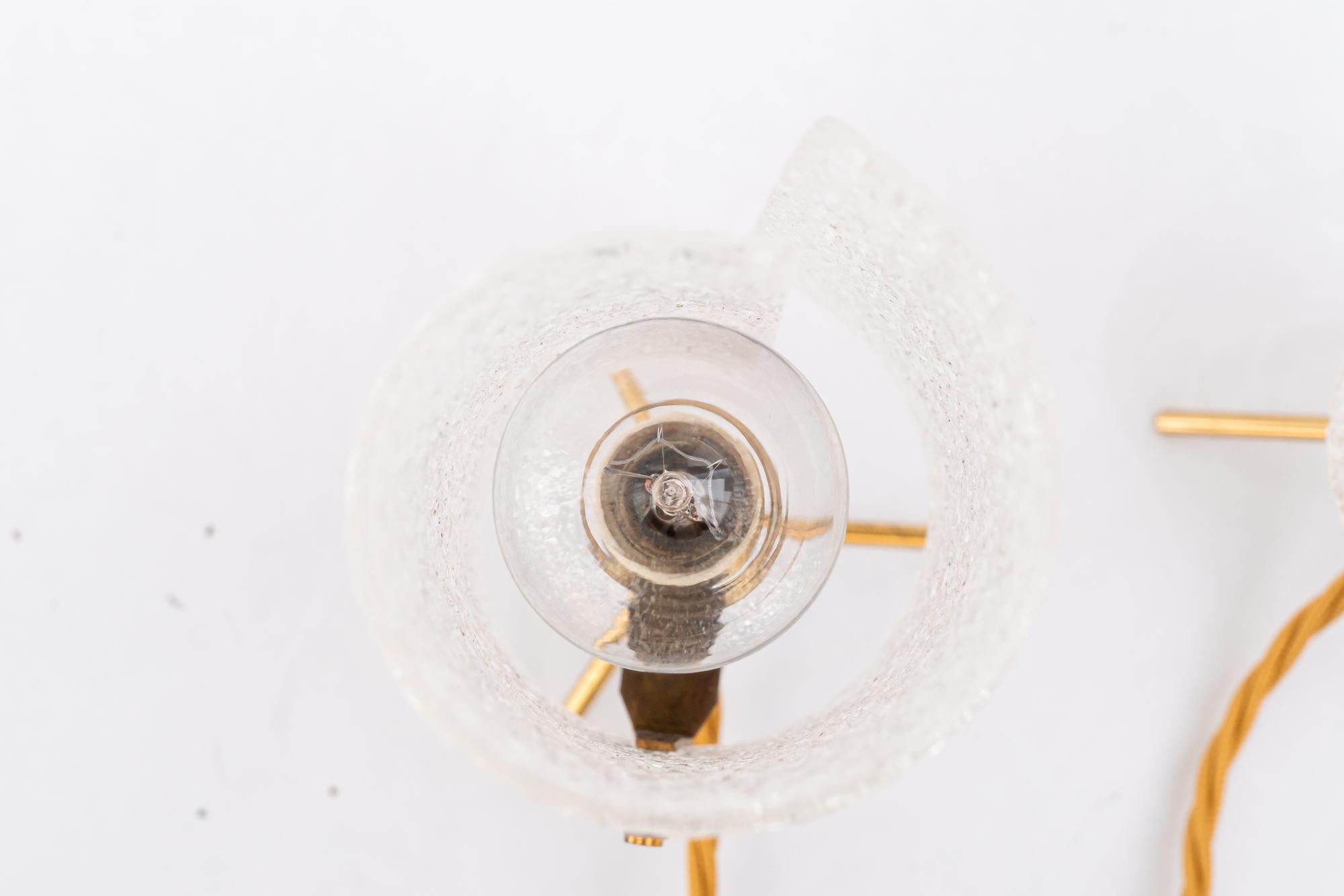 Almost same R. Nikoll table lamps with lucite shades vienna around 1950s For Sale 6