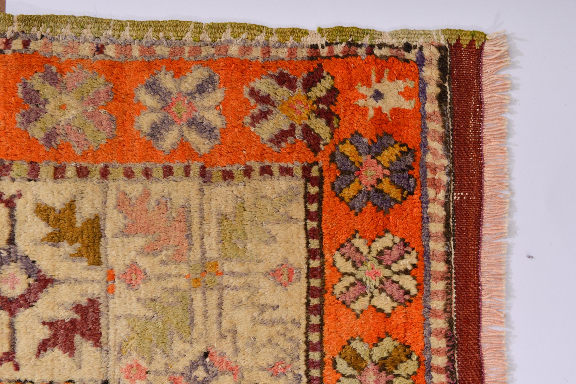Turkish Almost Square Carpet Old Daskir