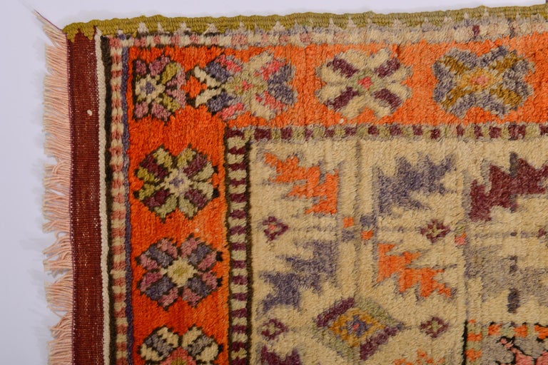 Hand-Woven Almost Square Carpet Old Daskir For Sale