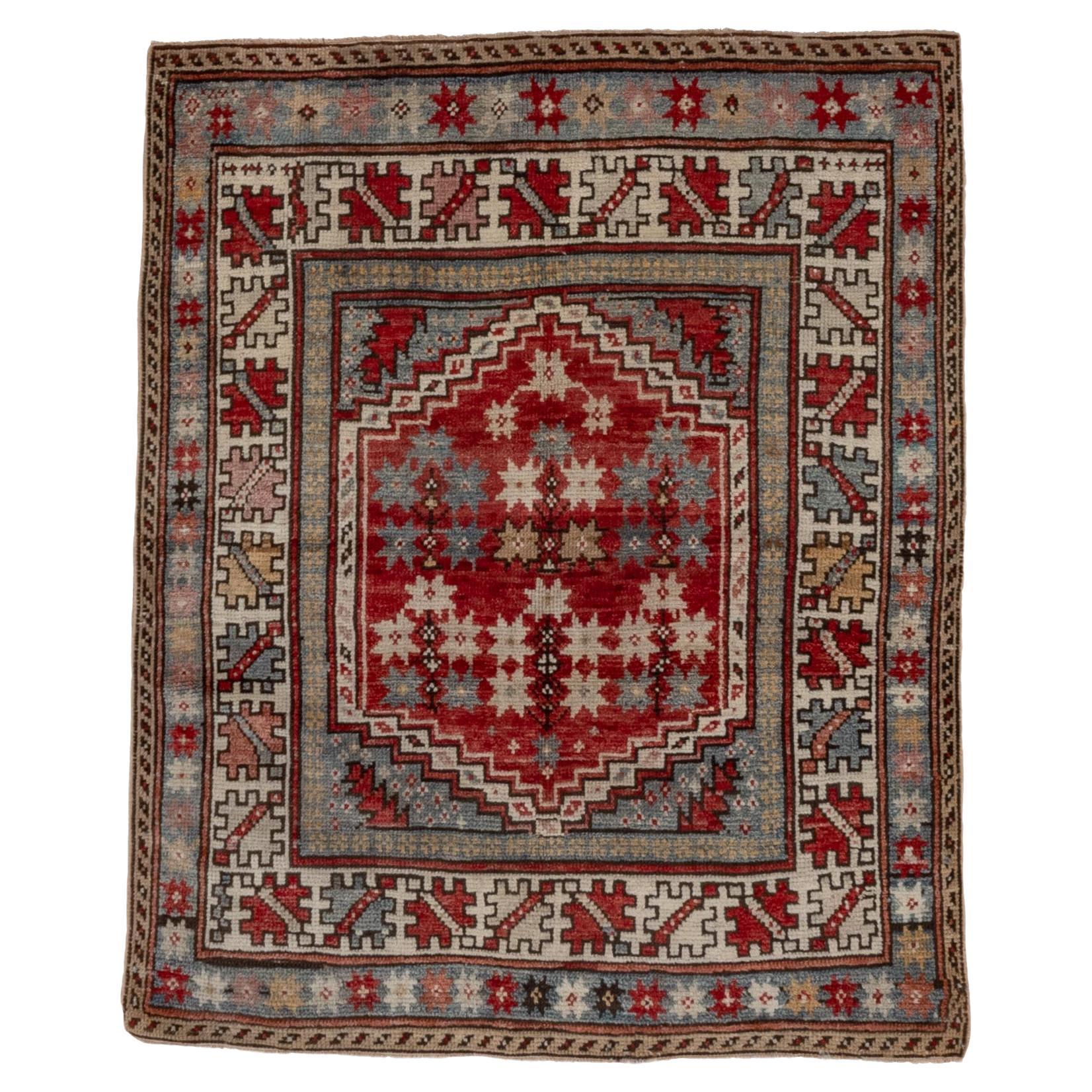 Almost Square Turkish Oushak - Antique Circa 1930 For Sale