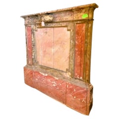 Alms Box Decorative Wall-Mounted Element, Lacquered in Faux Marble