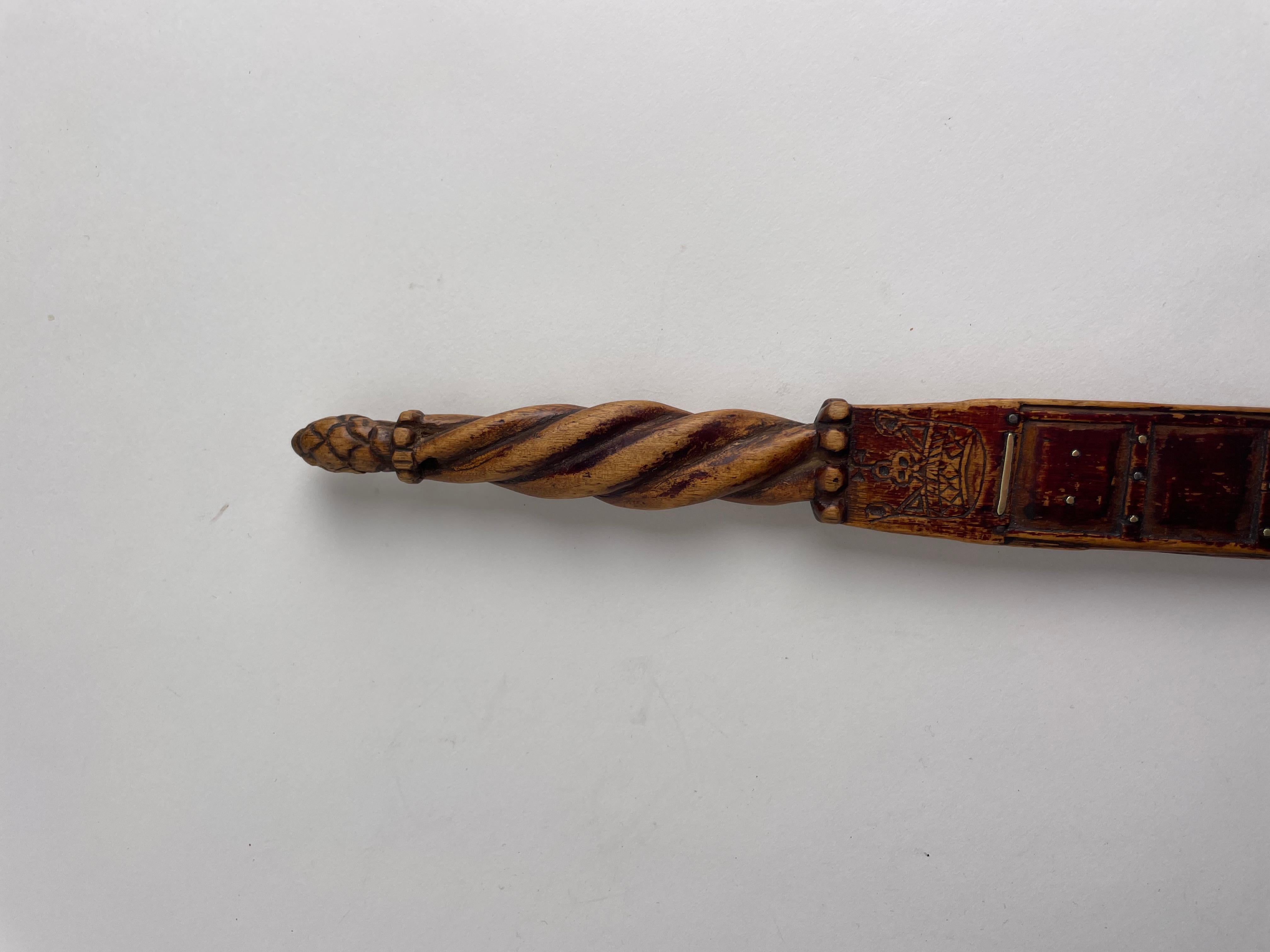 Alnmått (mesure cubique) en bouleau avec une couronne noble. Gustavien, daté de 1783 en vente 1