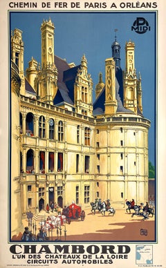 Affiche vintage originale de Chambord par Alo 1932