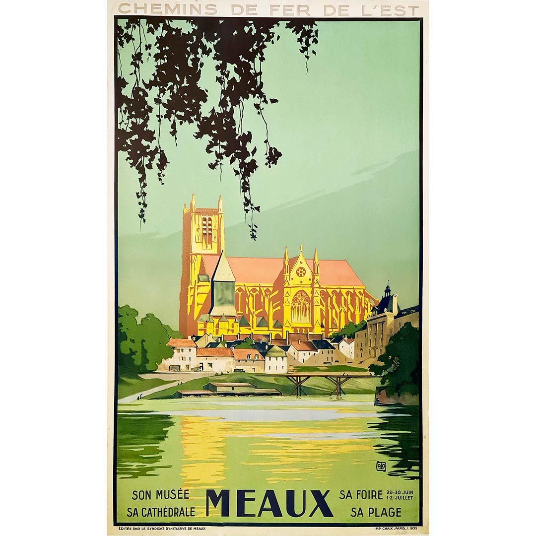 Originalplakat von Meaux für das Chemin de Fer de l''Est, 1935, illustriert von Alo im Angebot 1