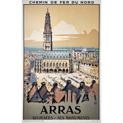 Affiche originale d'Alo pour le Chemin de Fer du Nord - Arras